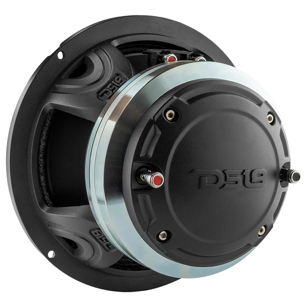 DS18 8" COAXIAL HYBRID NEODYMIUM LOUDSPEAKERS WITH BUILT IN DRIVER| 400 Watts RMS | 8 OHM | Mid-Bass | Water Resistant Cone | Carbon Fiber