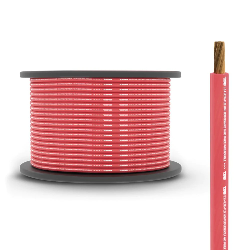 DS18 SOUND 4GA POWER WIRE 100' ROLL - RED
