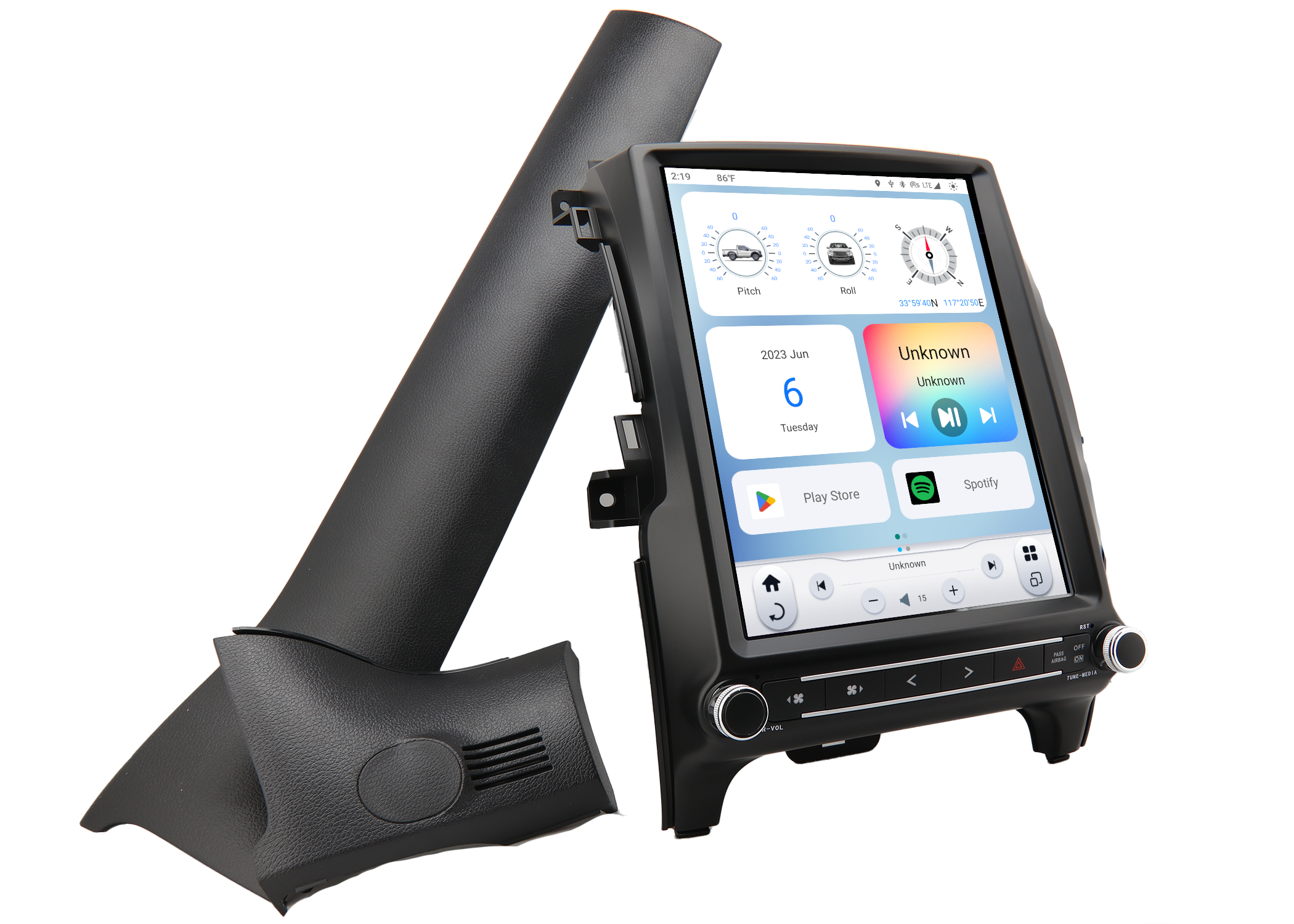 LINKSWELL 2019-2023 GEN VI T-Style 12.1" Radio/Tablet Ford Ranger Android11.0 w/HDMI Out, HDMI In w/adapter