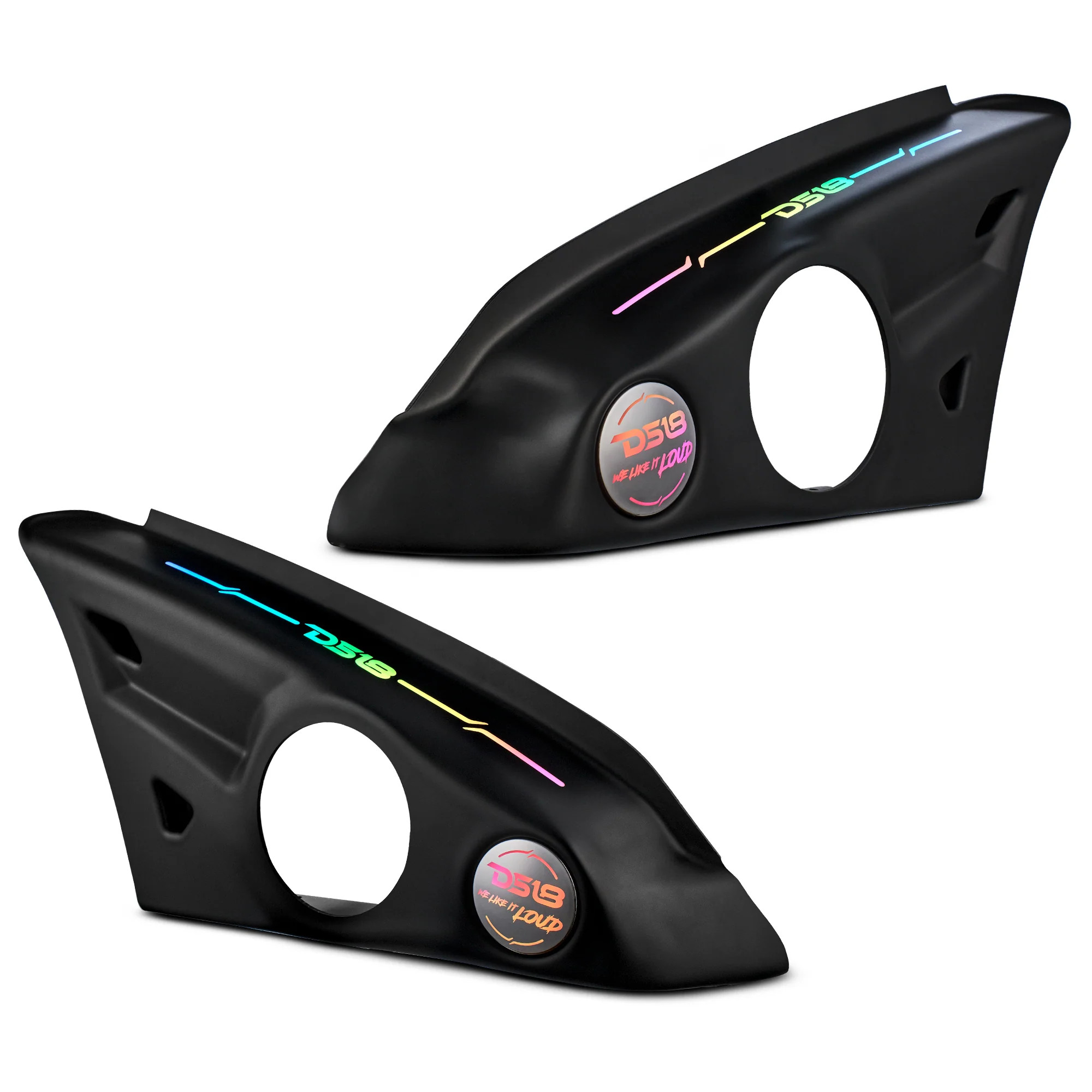 DS18 Polaris Slingshot 6.5" Arm Rest Enclosure With Digital Led Lights