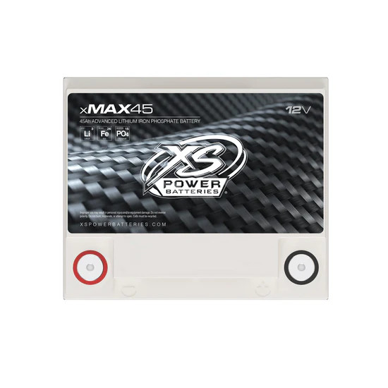 XS POWER 12V LITHIUM XMAX SERIES BATTERY - 10,000 WATTS, 4100 MAX AMPS, 45AH, 8.94"X7.68"X8.98", 14.8LBS
