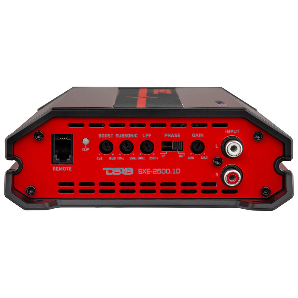 DS18 SXE SERIES 1000W X 1 RMS @ 1OHM CLASS D MONO BLOCK AMPLIFIER - RED