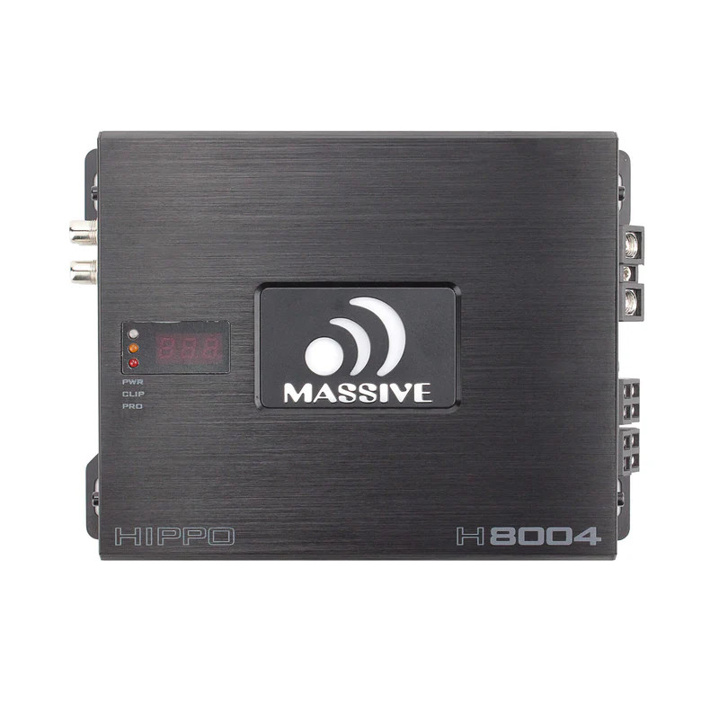 MASSIVE AUDIO HIPPO SERIES FULL RANGE AMPLIFIER - 4 CHANNEL 125W X 4 RMS @ 4 Ohm / 220W X 4 RMS @ 2 0hm