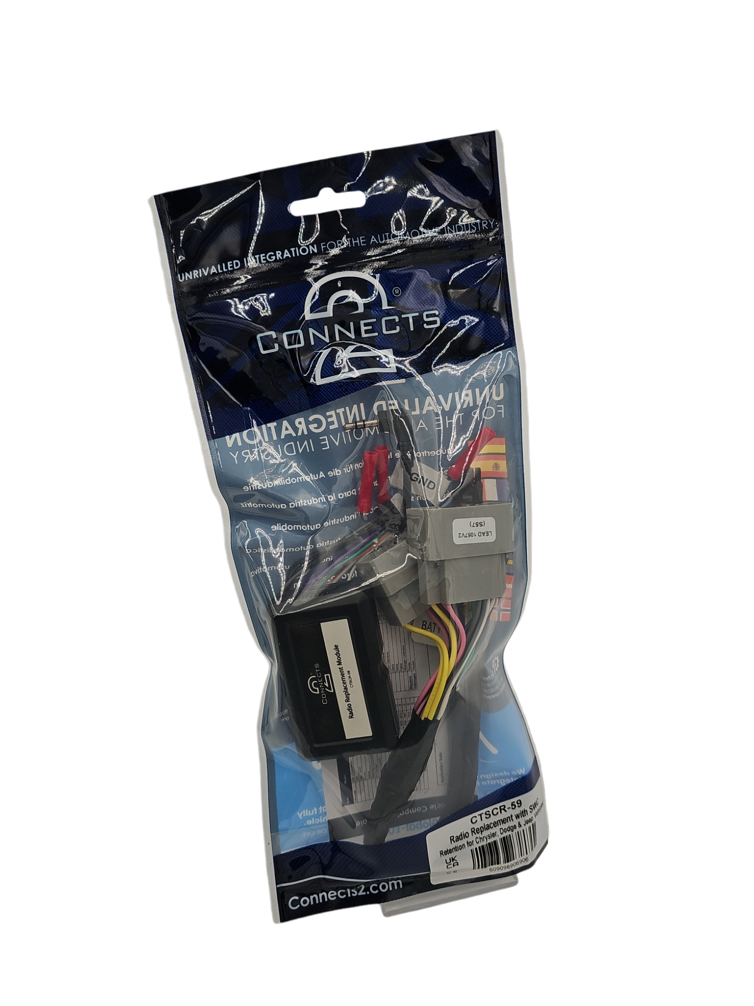 Radio Replacement with SWC Retention for Select 2004+ Chrysler, Dodge & Jeep Vehicles - SWRCR-59