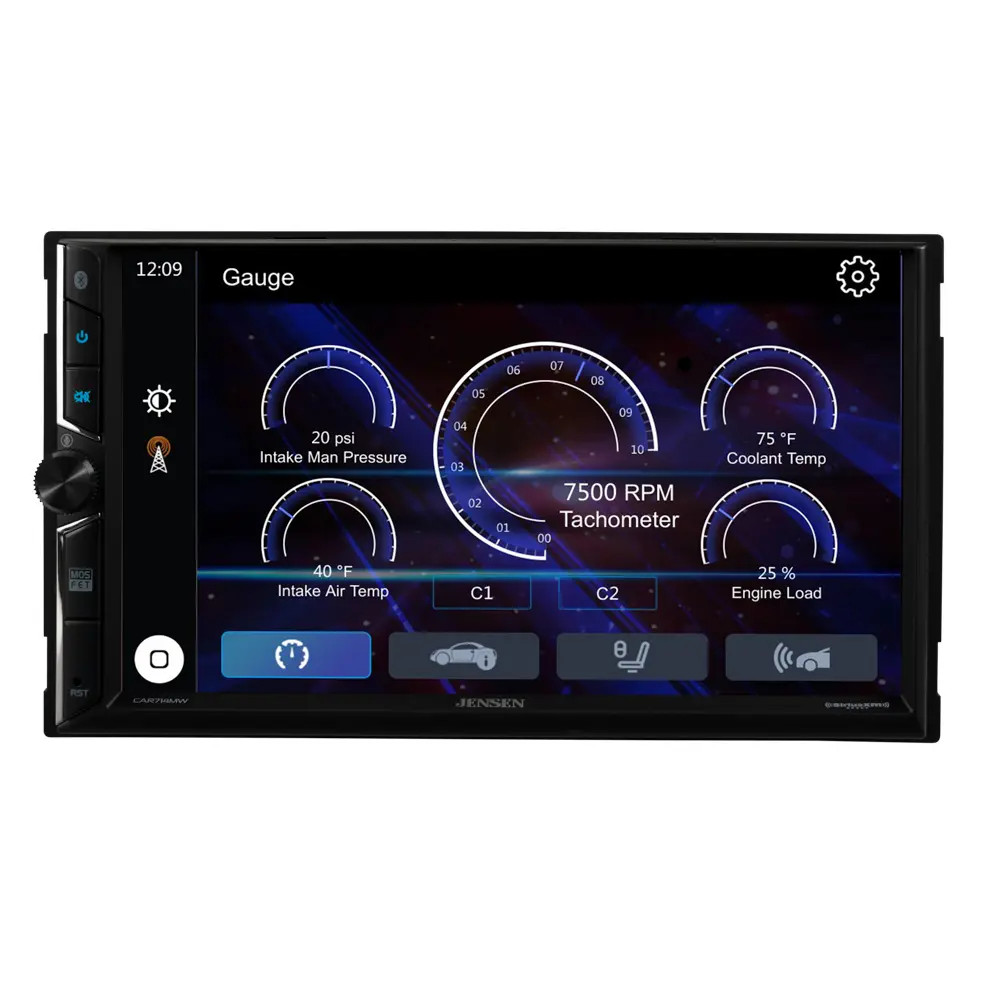JENSEN 7" TOUCHSCREEN MECHLESS WIRELESS APPLE CARPLAY & ANDROID AUTO, SIRIUS XM READY, IDATALINK MAESTRO RECEIVER