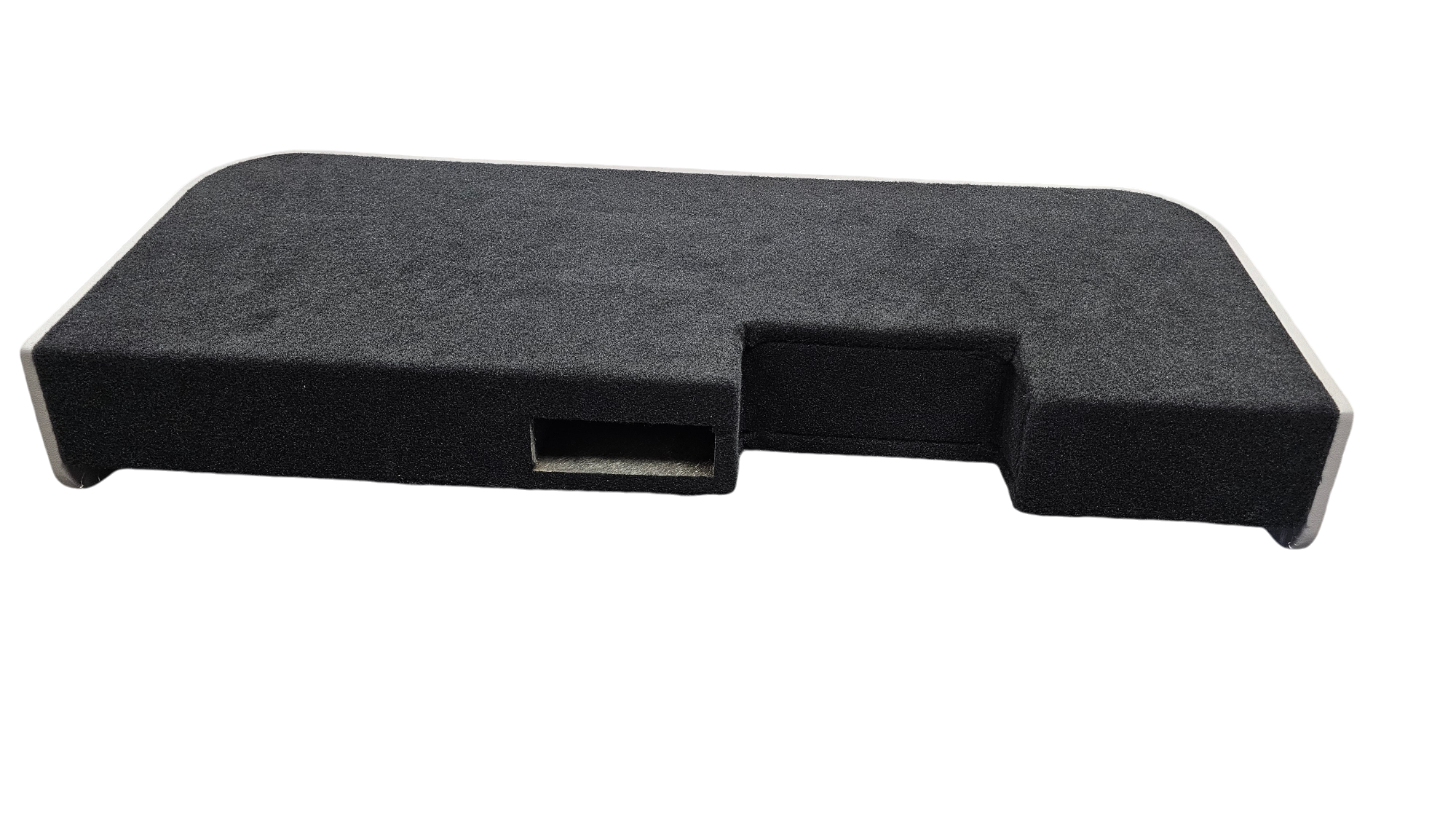 BASS-MAXX LEVEL 4 PRO SERIES GMC / CHEVROLET TRUCK 2019-2024 UP CREW CAB - ROUNDED CORNERS, VINYL WRAPPED WITH DURABLE CARPET TOP AND BOTTOM, ACRYLIC HINTERS, CHASING LED LIGHTING BUILT IN - VENTED - GRAY VINYL