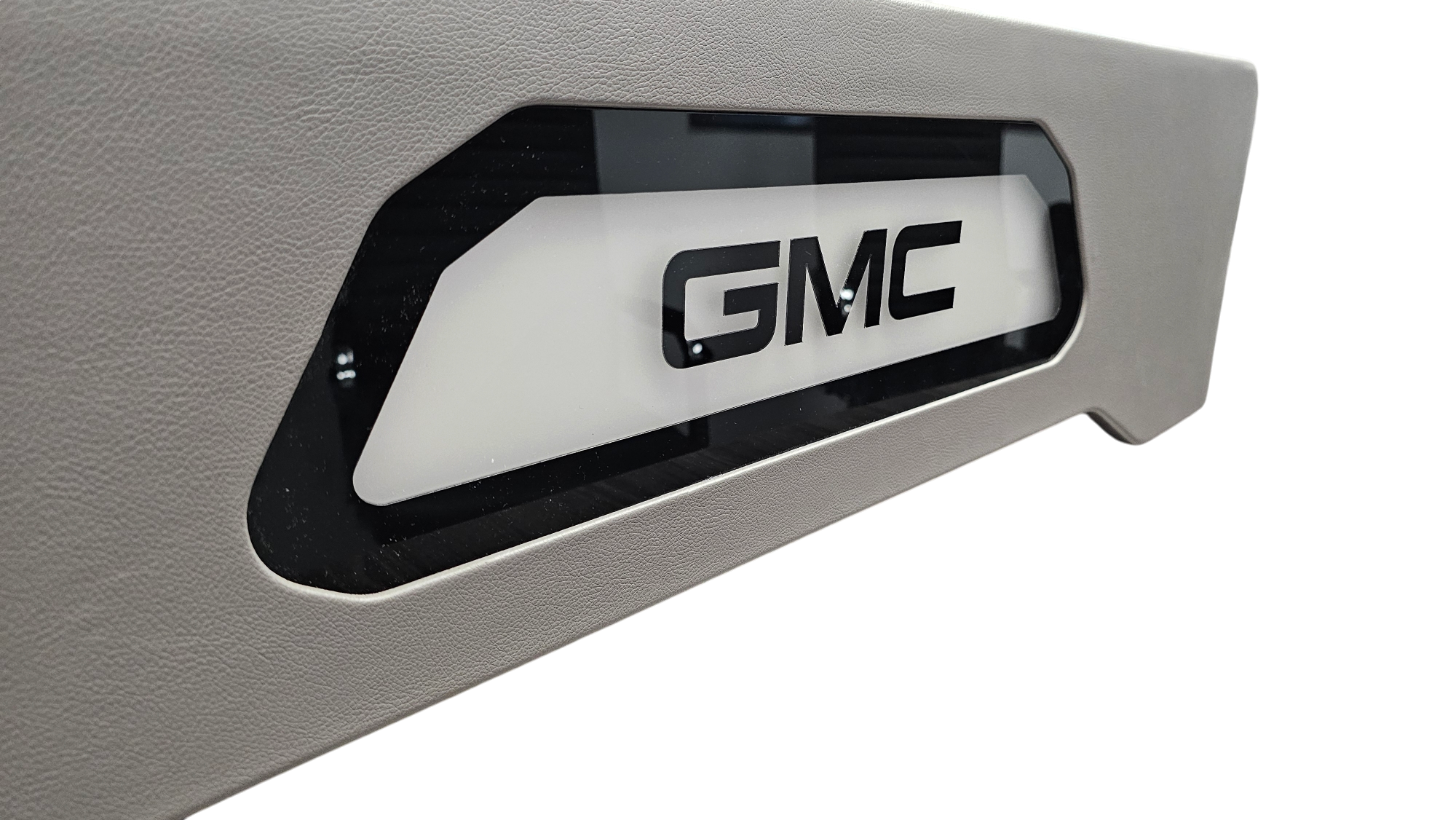 BASS-MAXX LEVEL 4 PRO SERIES GMC / CHEVROLET TRUCK 2019-2024 UP CREW CAB - ROUNDED CORNERS, VINYL WRAPPED WITH DURABLE CARPET TOP AND BOTTOM, ACRYLIC HINTERS, CHASING LED LIGHTING BUILT IN - VENTED - GRAY VINYL