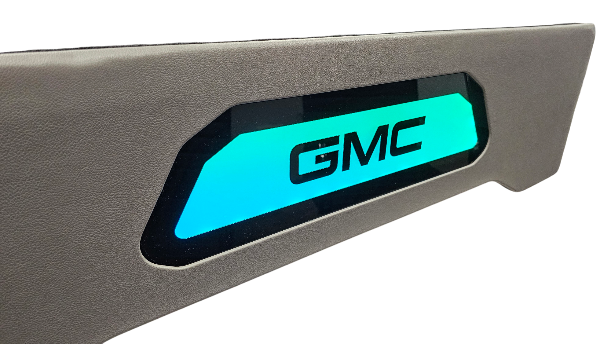 BASS-MAXX LEVEL 4 PRO SERIES GMC / CHEVROLET TRUCK 2019-2024 UP CREW CAB - ROUNDED CORNERS, VINYL WRAPPED WITH DURABLE CARPET TOP AND BOTTOM, ACRYLIC HINTERS, CHASING LED LIGHTING BUILT IN - VENTED - GRAY VINYL