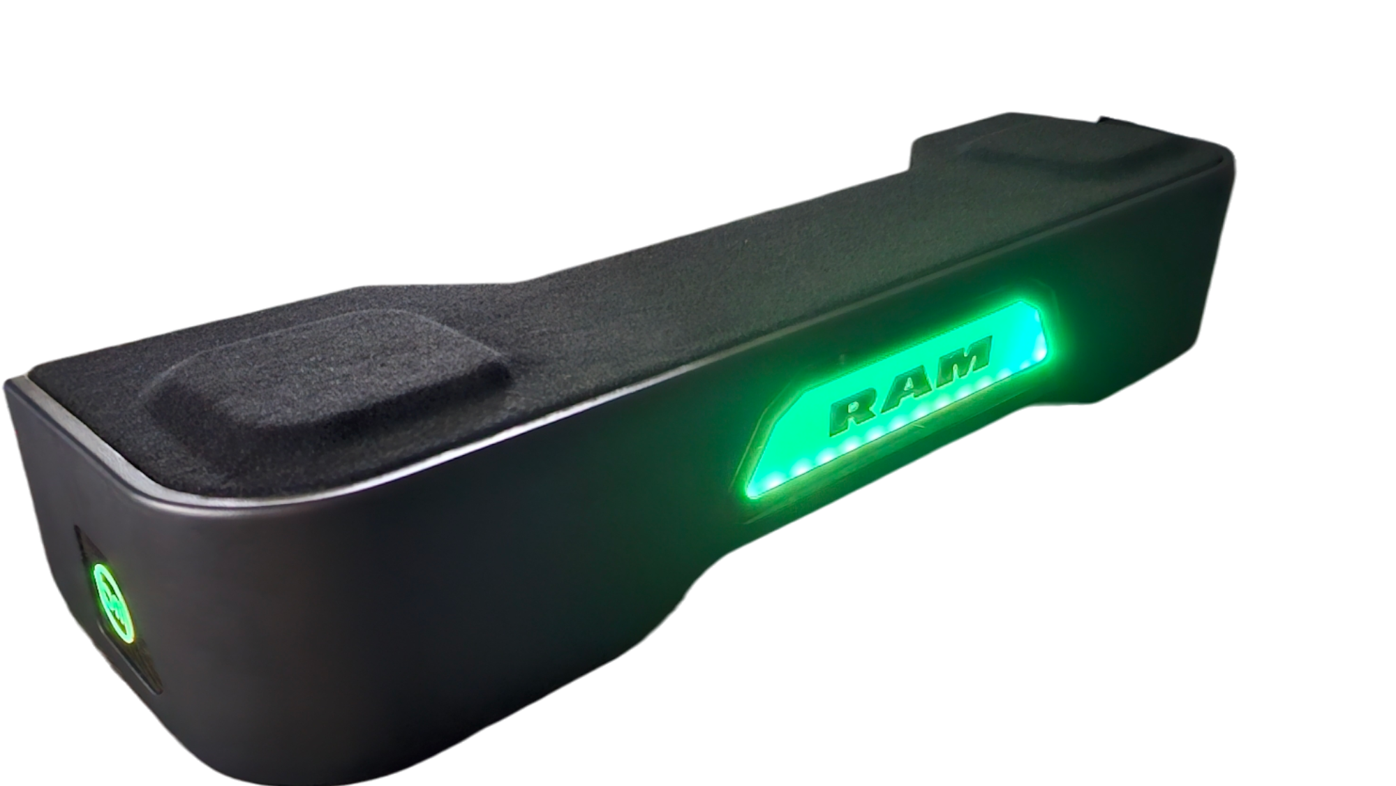 BASS-MAXX LEVEL 4 PRO SERIES RAM TRUCK 2019 UP CREW CAB - ROUNDED CORNERS, VINYL WRAPPED WITH DURABLE CARPET TOP AND BOTTOM, ACRYLIC INSERTS, CHASING LED LIGHTING BUILT IN