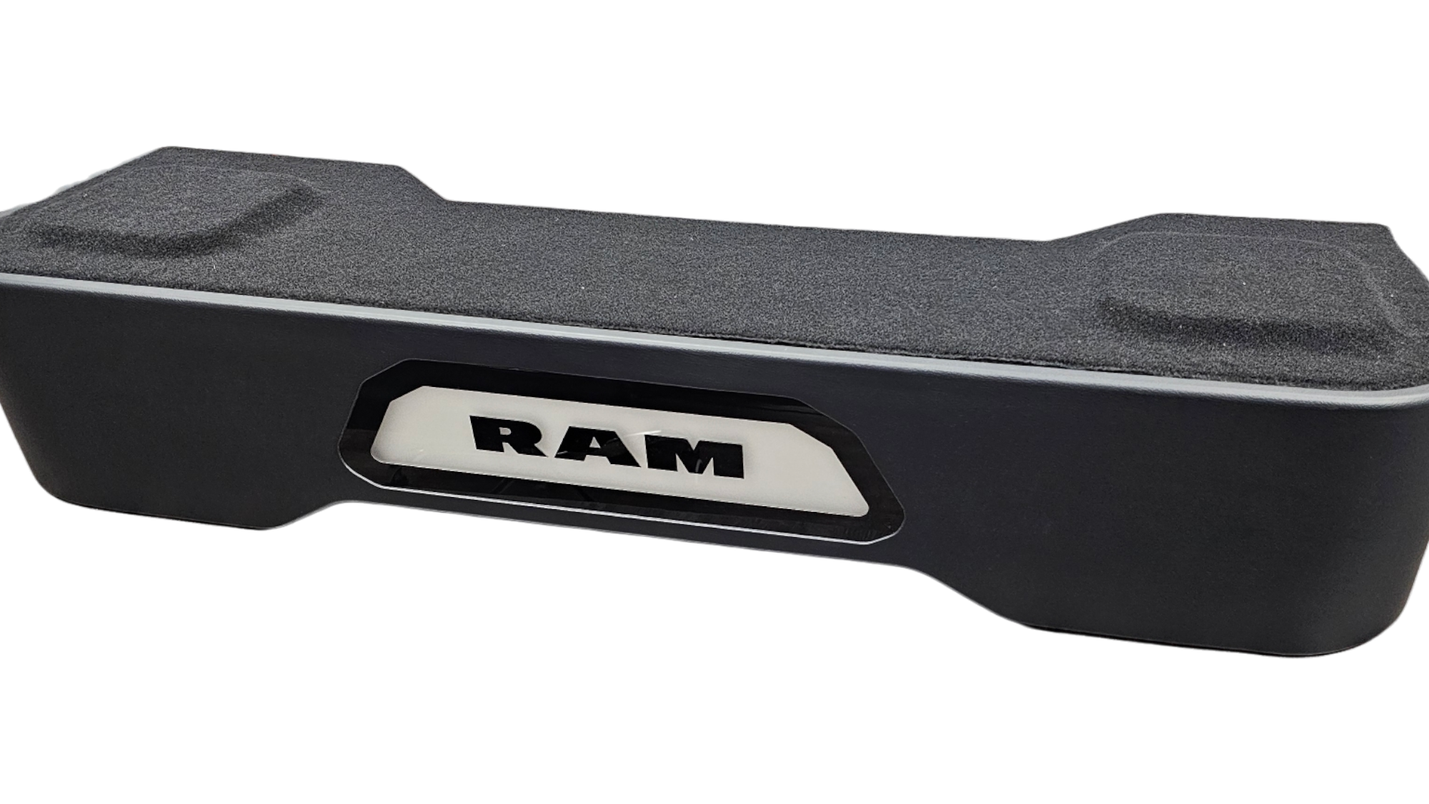 BASS-MAXX LEVEL 4 PRO SERIES RAM TRUCK 2019 UP CREW CAB - ROUNDED CORNERS, VINYL WRAPPED WITH DURABLE CARPET TOP AND BOTTOM, ACRYLIC INSERTS, CHASING LED LIGHTING BUILT IN