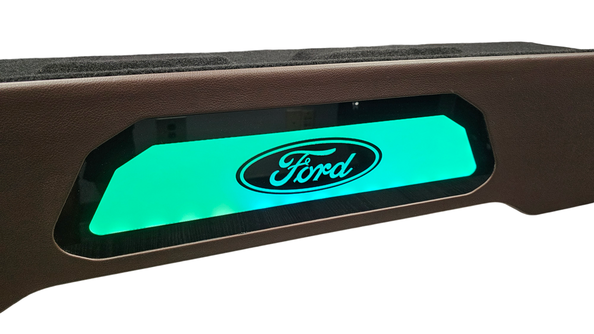 BASS-MAXX LEVEL 4 PRO SERIES FORD 150 2009-2024, SUPER DUTY 2017-2024 TRUCK CREW CAB - ROUNDED CORNERS, VINYL WRAPPED WITH DURABLE CARPET TOP AND BOTTOM, ACRYLIC INSERTS, CHASING LED LIGHTING BUILT IN