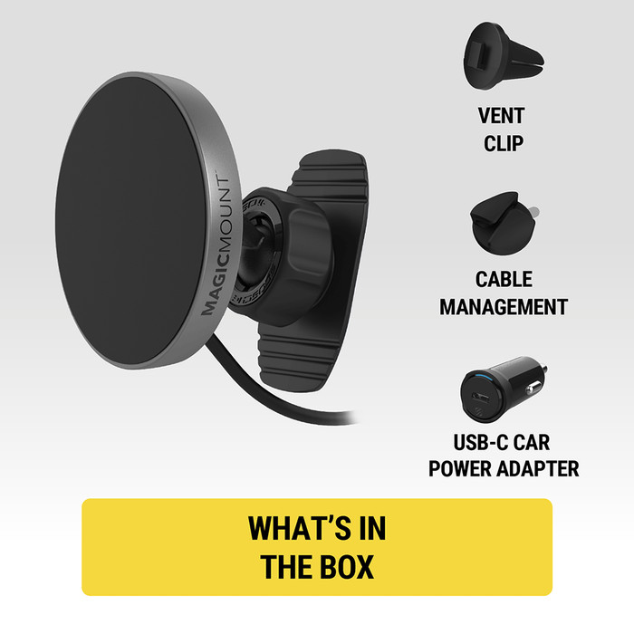 MagicMount Charge Pro Dash/VentMagSafe® Compatible Qi2 Wireless Charging Phone Mount for Dash/Vent