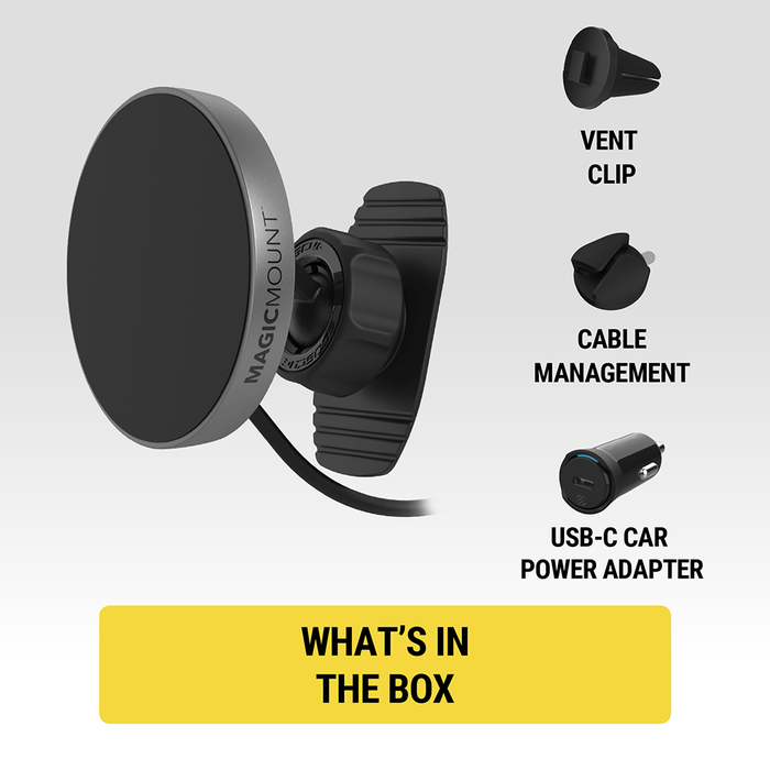 MagicMount Charge Pro Dash/VentMagSafe® Compatible Qi2 Wireless Charging Phone Mount for Dash/Vent