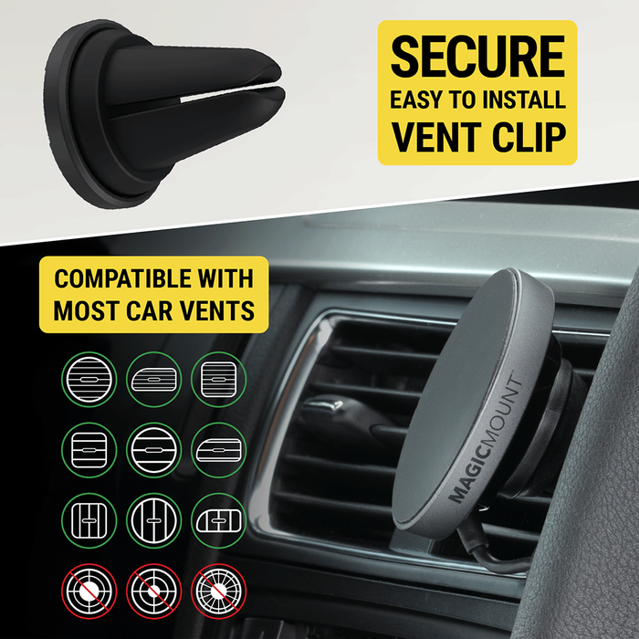 MagicMount Charge Pro Dash/VentMagSafe® Compatible Qi2 Wireless Charging Phone Mount for Dash/Vent