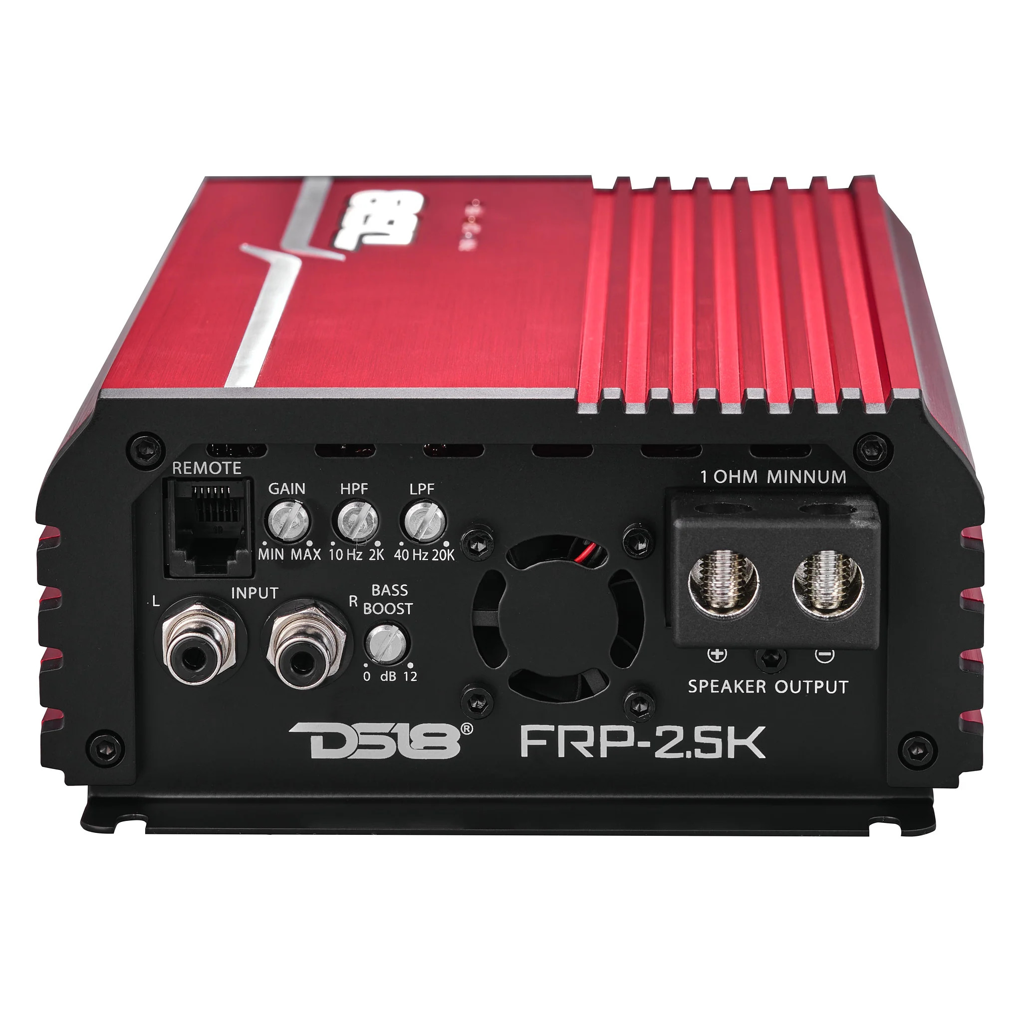 DS18 FRP Compact Full-Range Class D 1-Channel Amplifier 2,500 Watts Rms @ 1-ohm Red