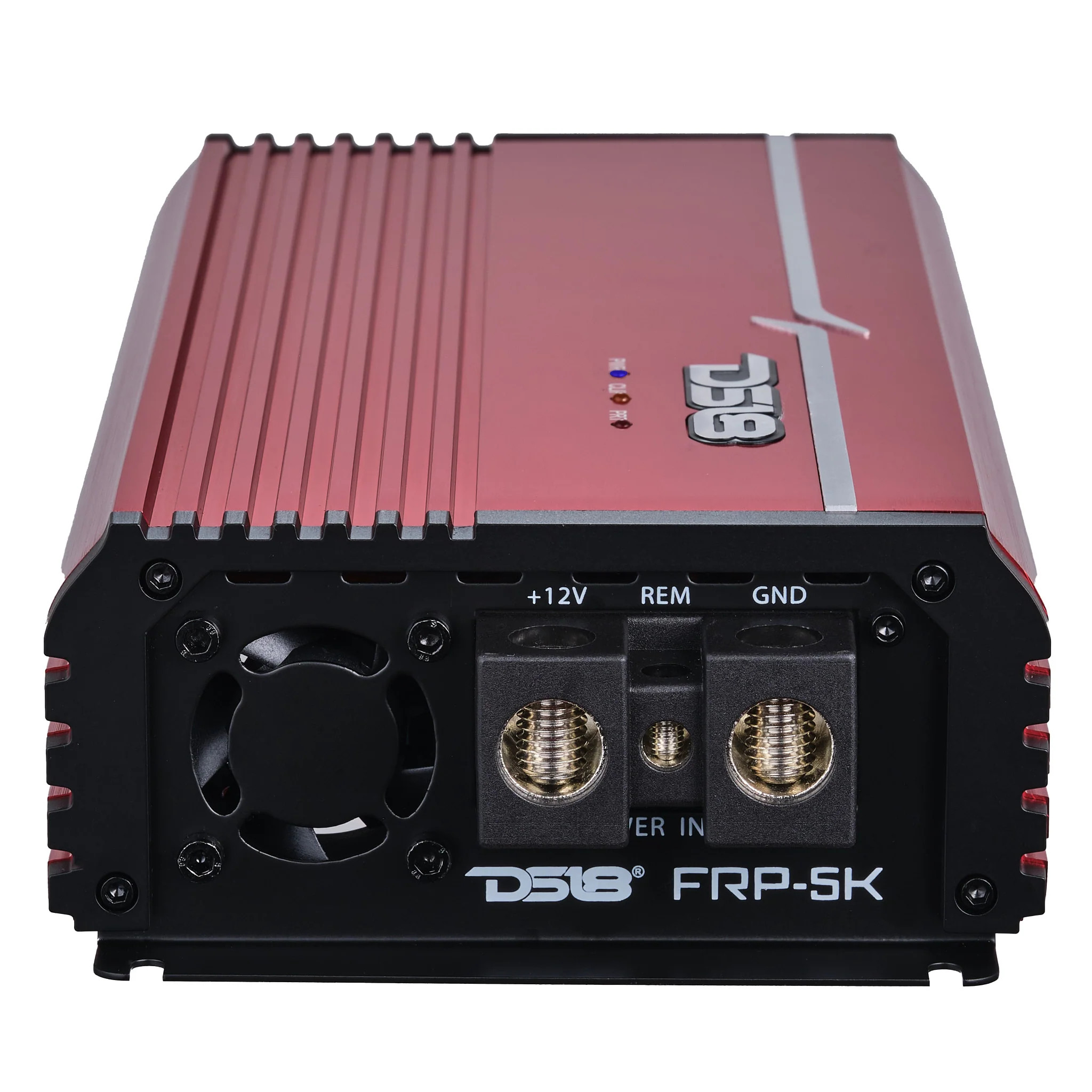 DS18 FRP Compact Full-Range Class D 1-Channel Amplifier 5,000 Watts Rms @ 1-Ohm Red