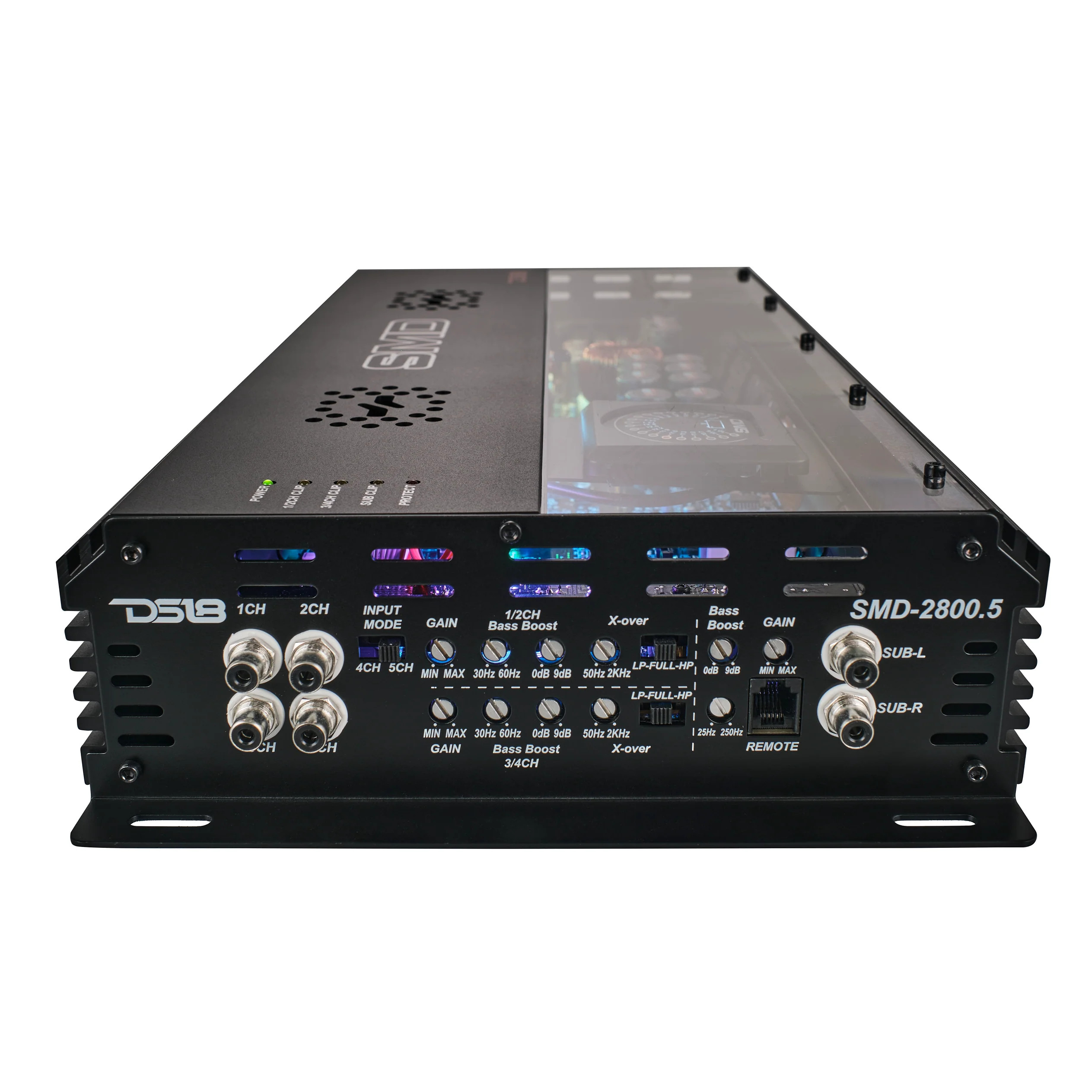DS18 SMD SERIES 300 X 4 CLASS AB & 1800 X 1 CLASS D  5 CHANNEL AMPLIFIER WITH VM-1 BUILT-IN AND DIGITAL LED LIGHTS - MADE IN KOREA
