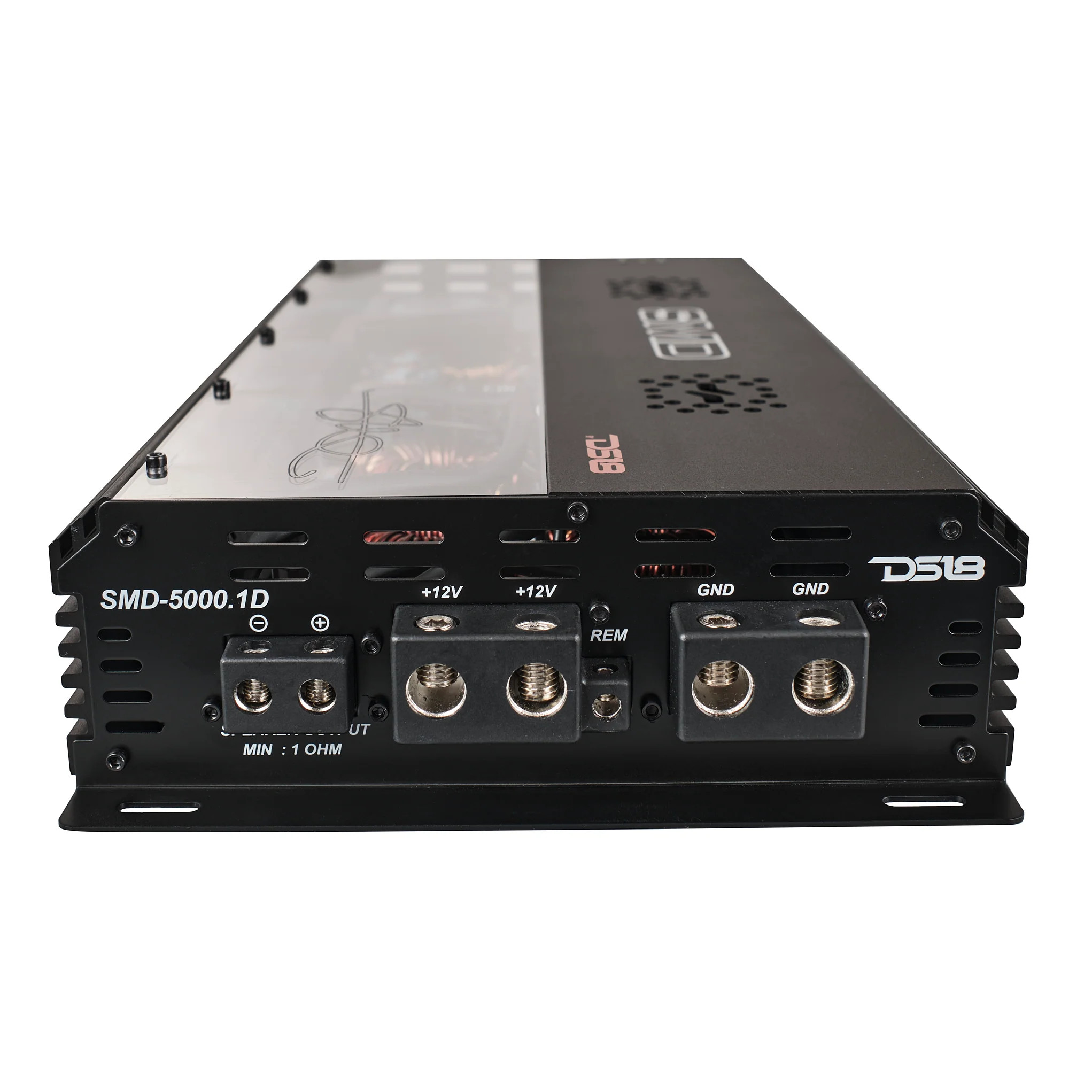 DS18 SMD SERIES 5000 X 1 CLASS D AMPLIFIER WITH VM-1 BUILT-IN AND DIGITAL LED LIGHTS - MADE IN KOREA