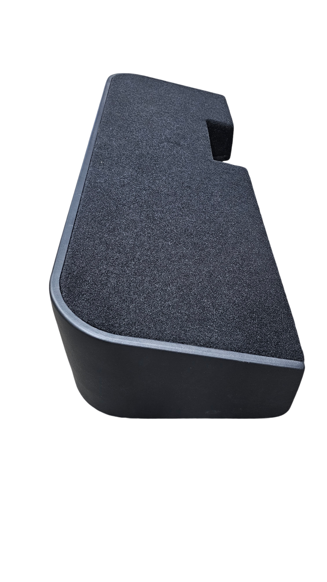 BASS-MAXX LEVEL 2 PRO SERIES GMC / CHEVROLET TRUCK 2019-2024 UP CREW CAB - ROUNDED CORNERS, VINYL WRAPPED WITH DURABLE CARPET TOP - DUAL 12" VENTED - BLACK VINYL