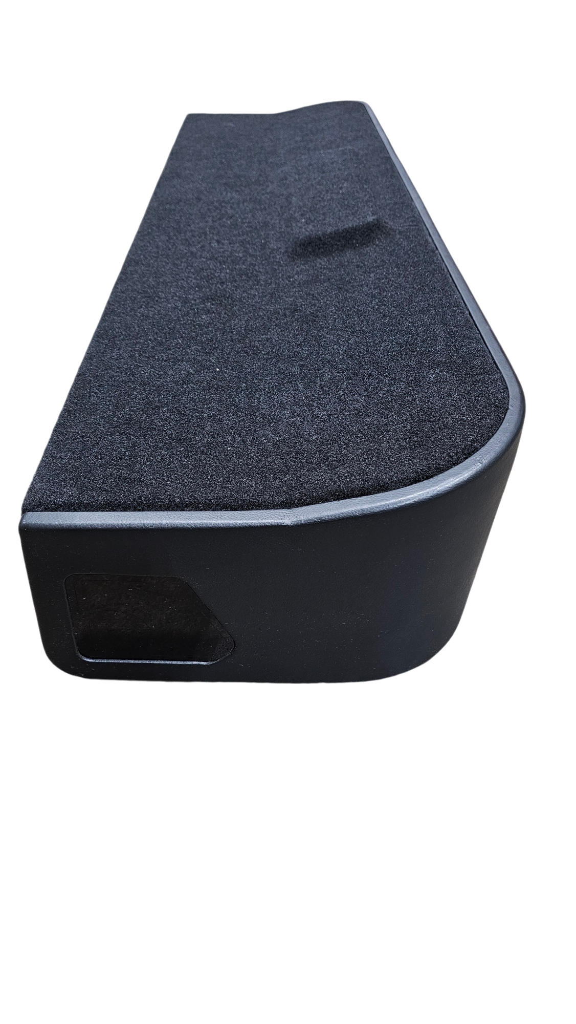 BASS-MAXX LEVEL 4 PRO SERIES FORD F150 2009-2023, ROUNDED CORNERS, VINYL WRAPPED WITH DURABLE CARPET TOP & BOTTOM, ACRYLIC INSERTS, CHASING LED LIGHTING BUILT IN, DUAL 8" VENTED - BLACK VINYL