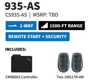 COMPUSTAR LT SERIES 5 CH. SECURITY SYSTEM & REMOTE STARTER & KEYLESS ENTRY 1500' RANGE