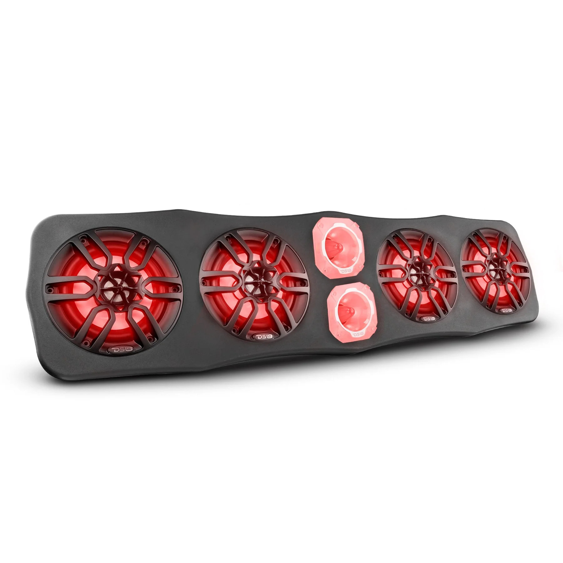 37" ROLL CAGE SOUND BAR UNLOADED - 4 (6' MIDRANGE + 2 SUPER BULLET TWEETERS LOCATIONS)