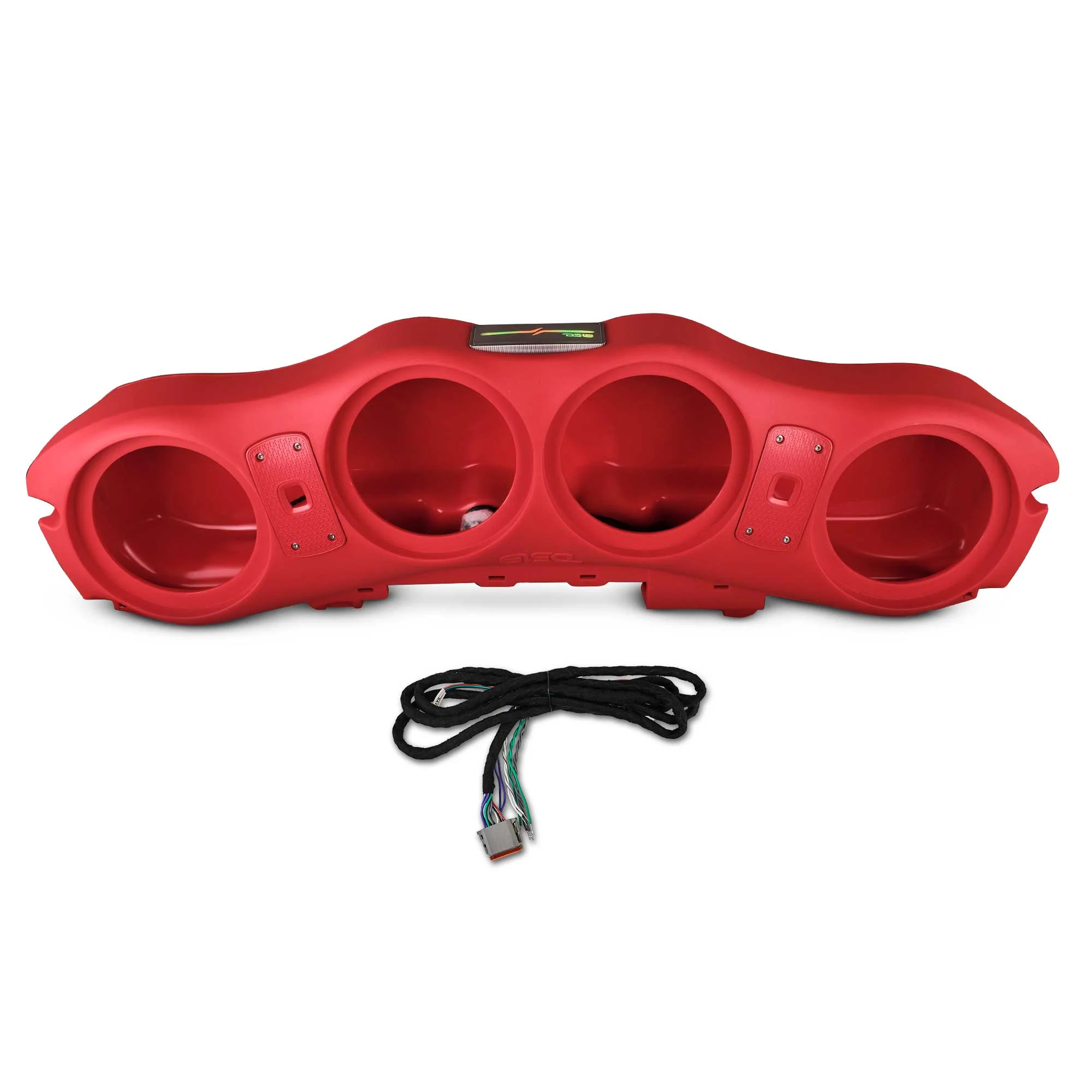 DS18 Jeep JL/JLU/JT 2024 Overhead Sound Bar Fits 4 X 8" Speakers Harness Included OEM Fit - RED