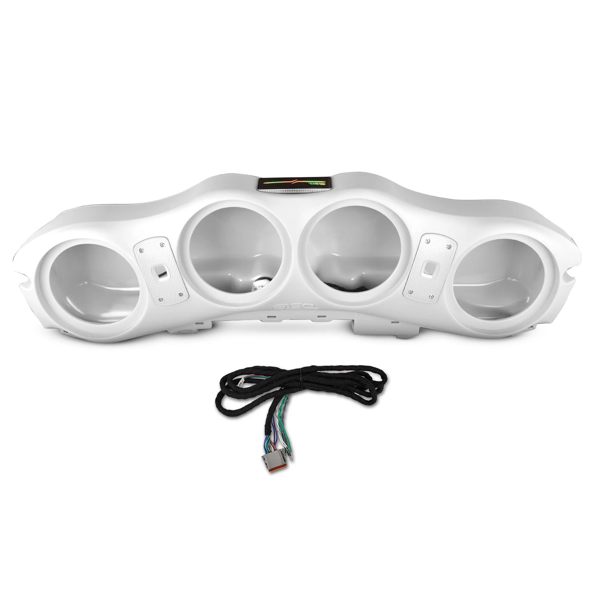DS18 Jeep JL/JLU/JT 2024 Overhead Sound Bar Fits 4 X 8" Speakers Harness Included OEM Fit - WHITE