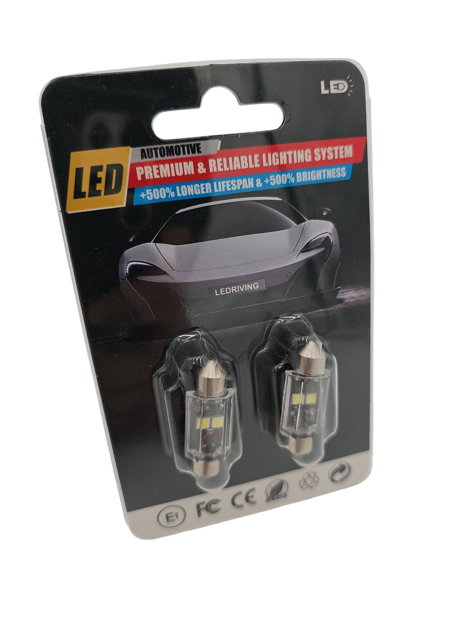 VYPR LED - 36MM WHITE FESTOON CANBUS LED BULBS - PAIR