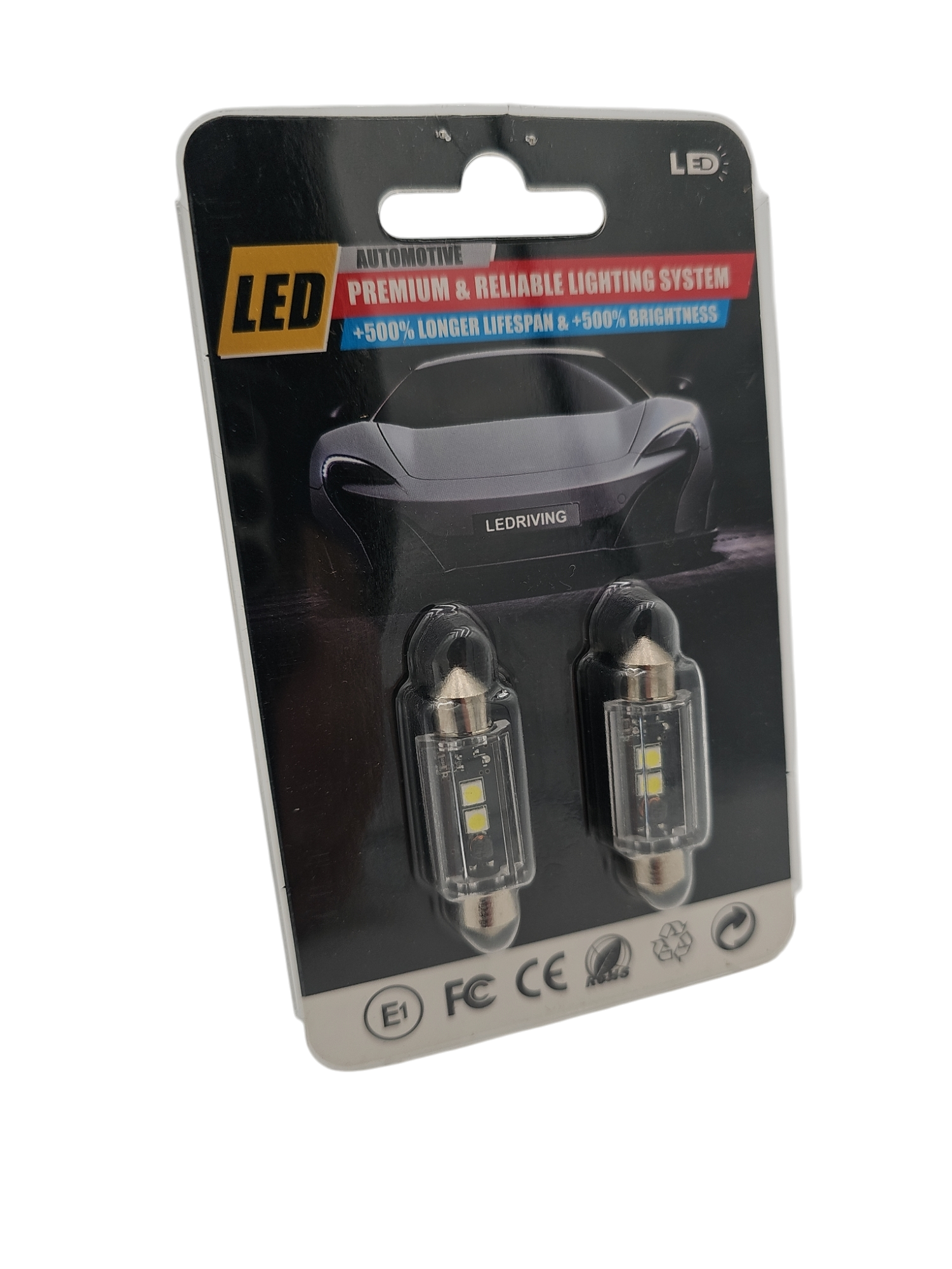 VYPR LED - 39MM WHITE FESTOON CANBUS LED BULBS - PAIR