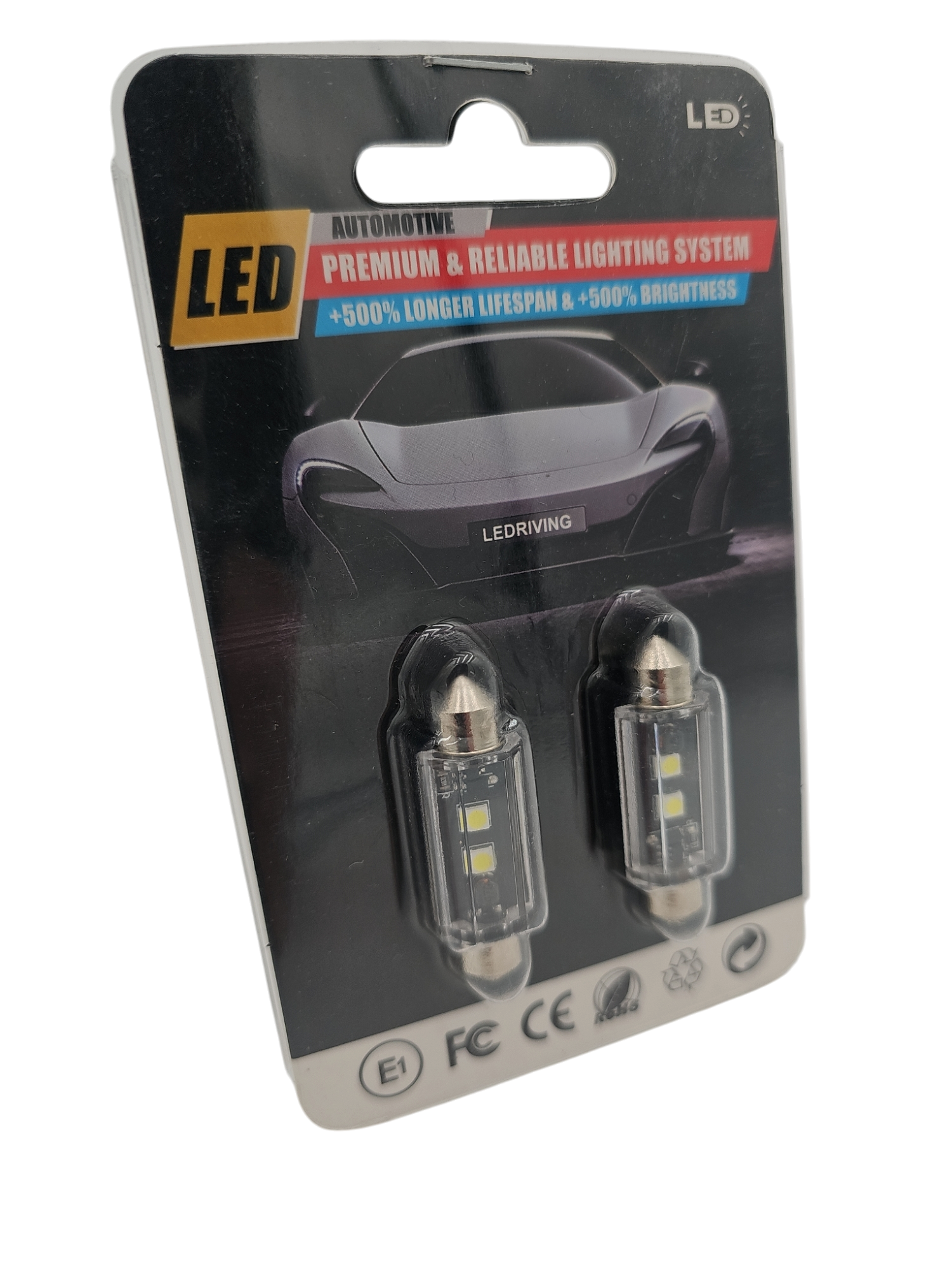 VYPR LED - 41MM WHITE FESTOON CANBUS LED BULBS - PAIR