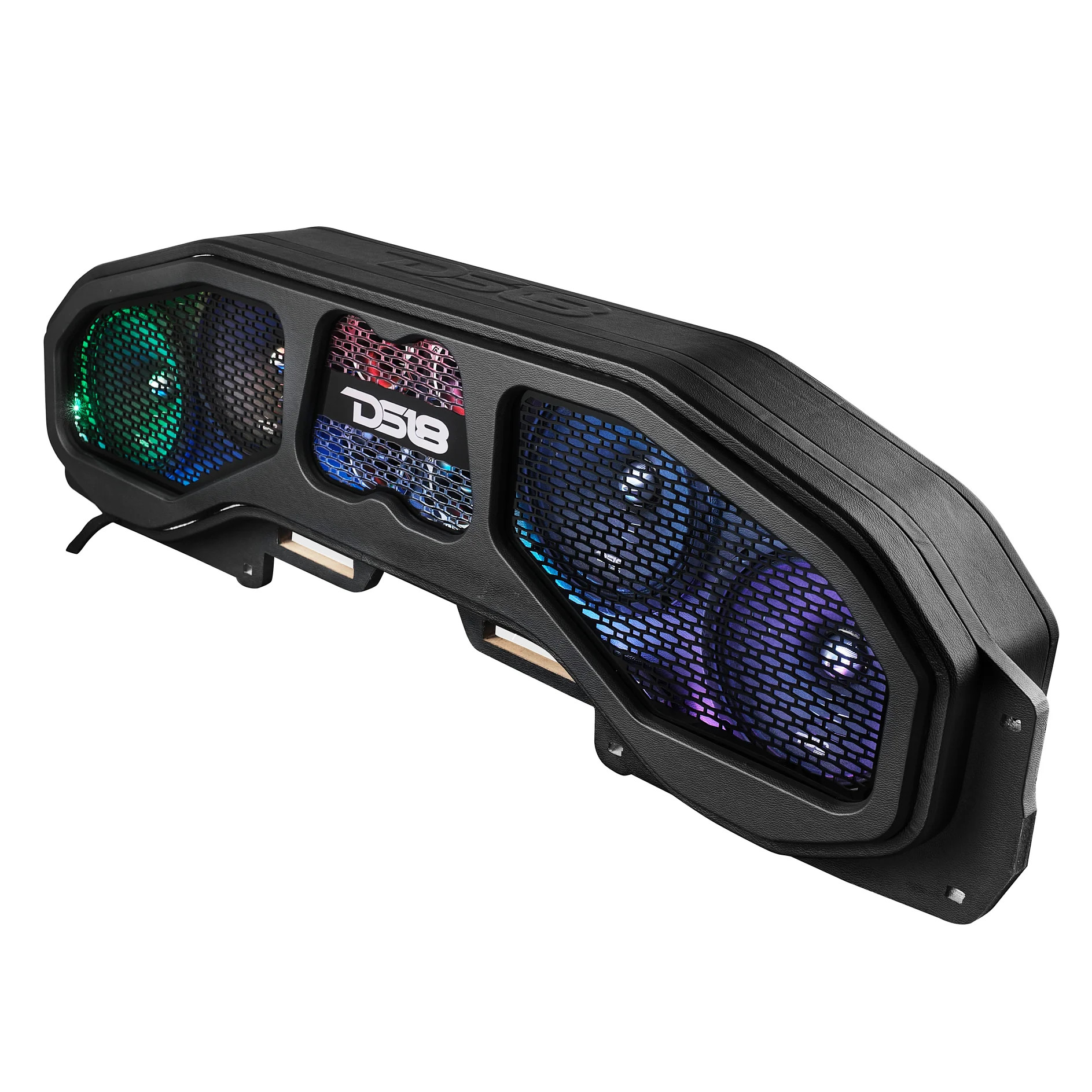 DS18 Jeep JL, JT Overhead Sound Bar Package With Vinyl Finish and Dream LED Lights 4 x 8" and 4 Tweeters (MADE IN USA) DS18 Jeep JL, JT Overhead Sound Bar Package With Vinyl Finish and Dream LED Lights 4 x 8" and 4 Tweeters (MADE IN USA)