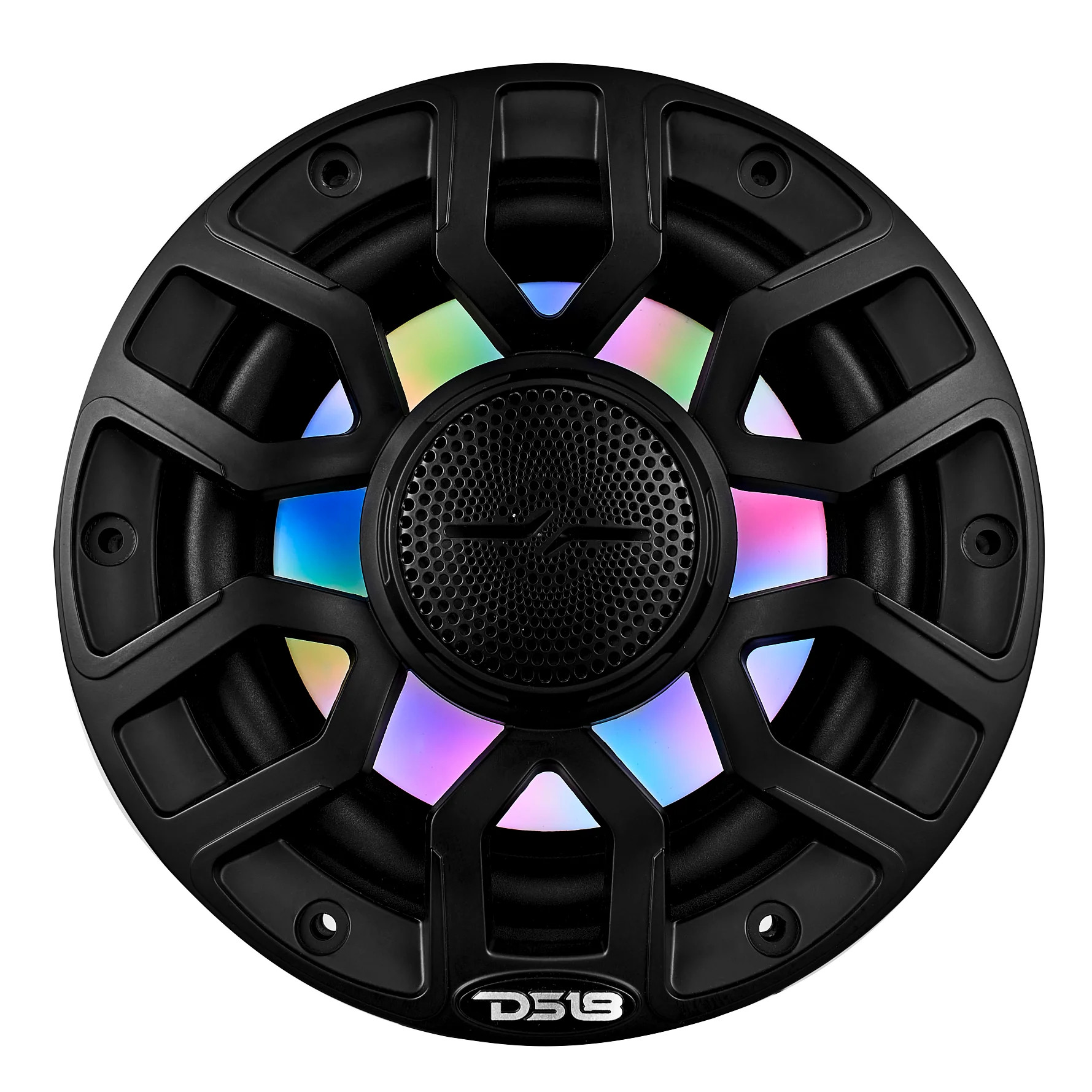 DS18 NXL 6.5" 2-Way Coaxial Marine Speaker With Digital Led Lights And Bullet Tweeter 150 Watts 4-Ohm - BLACK