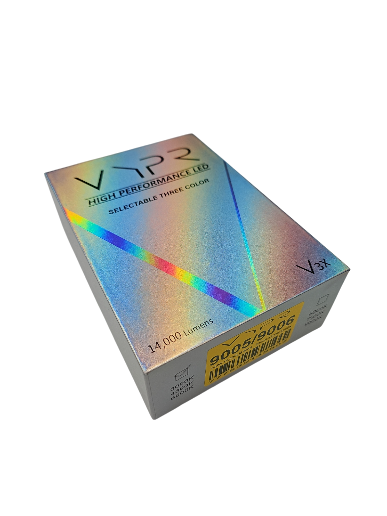 VYPR LED V3X SERIES 9005/9006/H10 BULBS - SELECTABLE KELVIN COLORS - 3000K, 4300K, 6000K VYPR LED V3X SERIES 9005/9006/H10 BULBS - SELECTABLE KELVIN COLORS - 3000K, 4300K, 6000K
