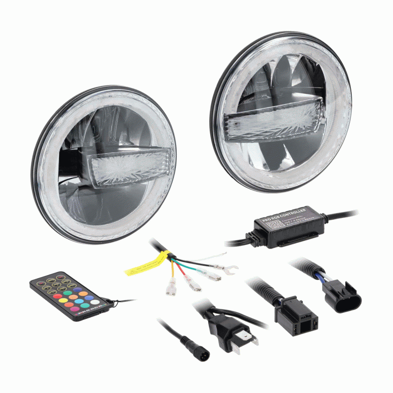 7" Premium Chasing LED Headlights - Fits select Jeeps 7" Premium Chasing LED Headlights - Fits select Jeeps