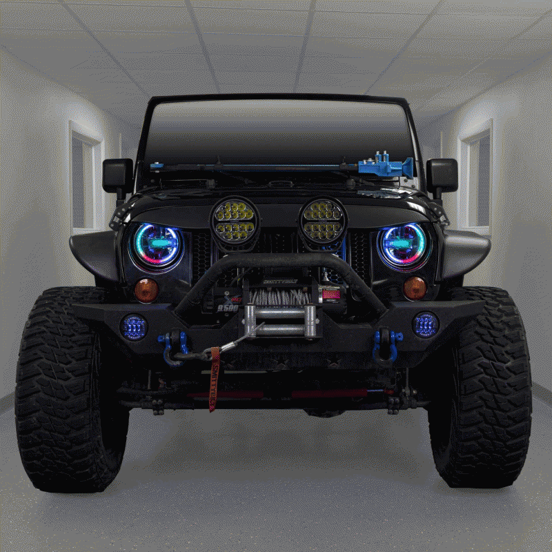 7" Premium Chasing LED Headlights - Fits select Jeeps 7" Premium Chasing LED Headlights - Fits select Jeeps