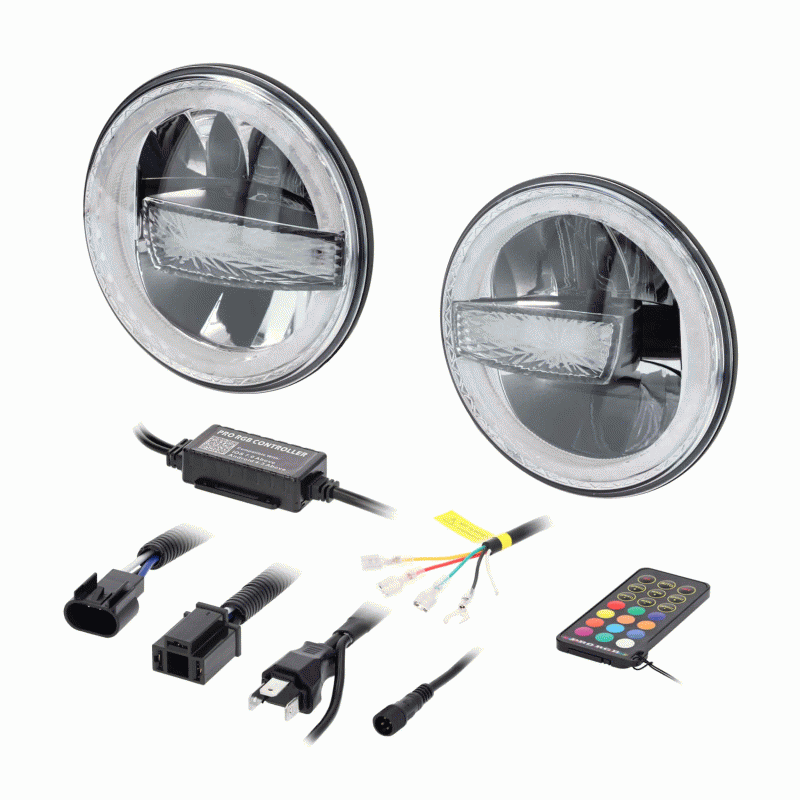 7" Premium Chasing LED Headlights - Fits select Jeeps 7" Premium Chasing LED Headlights - Fits select Jeeps