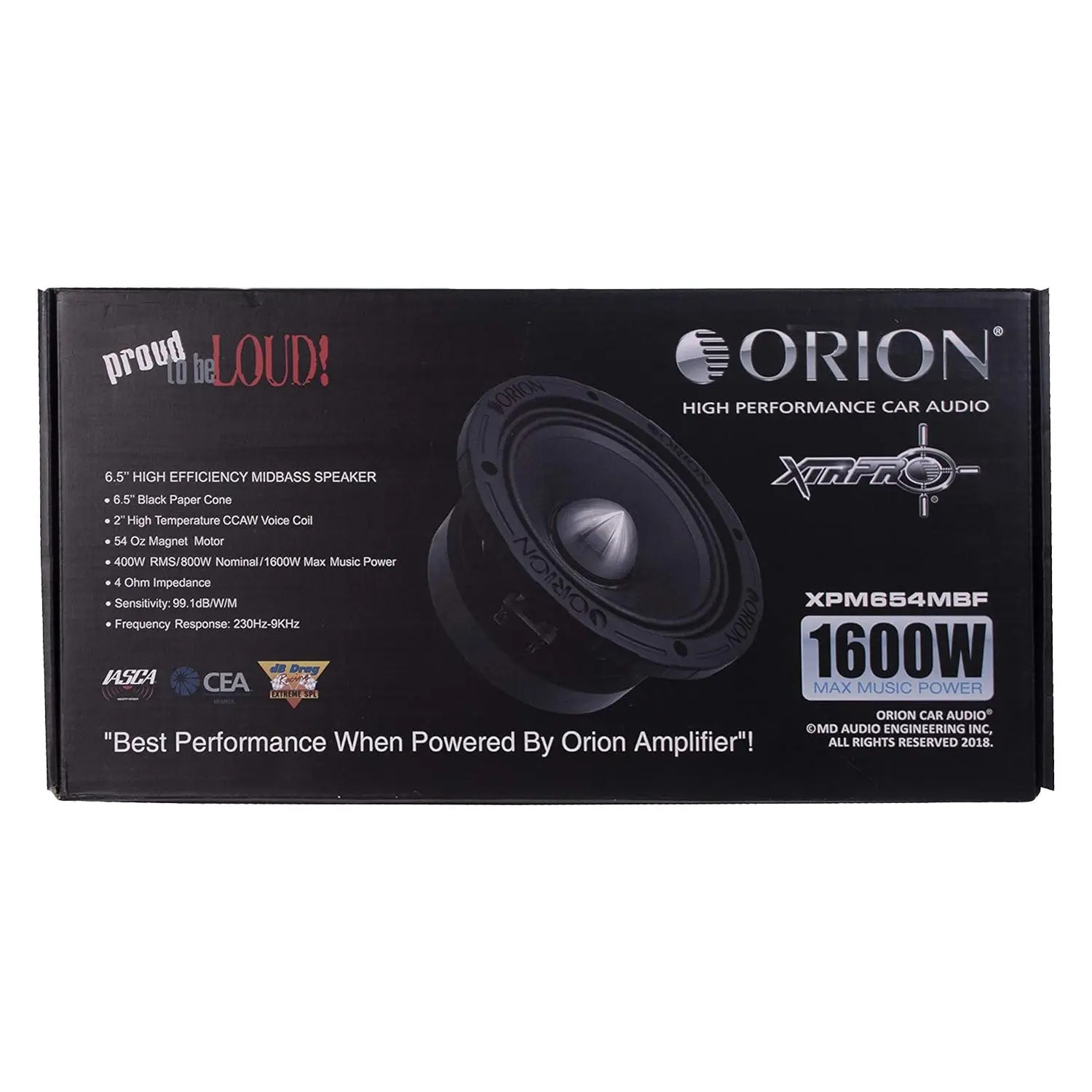 ORION 6.5" 400 Watts RMS / 1600 Watts MAX Midbass speakers