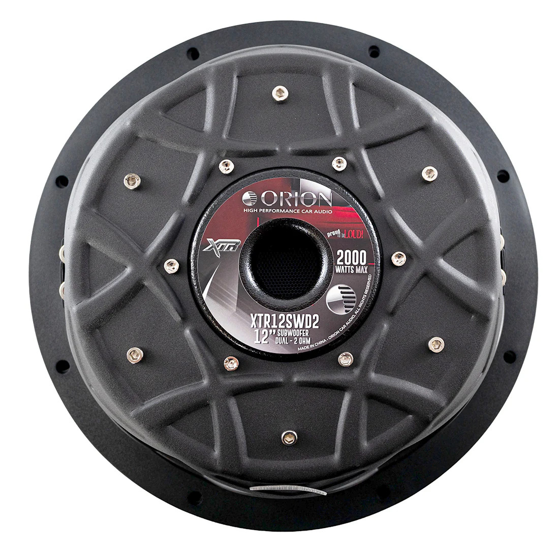 ORION 12" 500W RMS / 2000W MAX Shallow Subwoofer DUAL 2 OHM