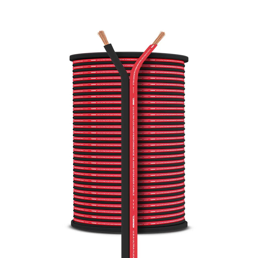 DS18 SOUND 16GA RED/BLACK SPEAKER WIRE 1000' ROLL