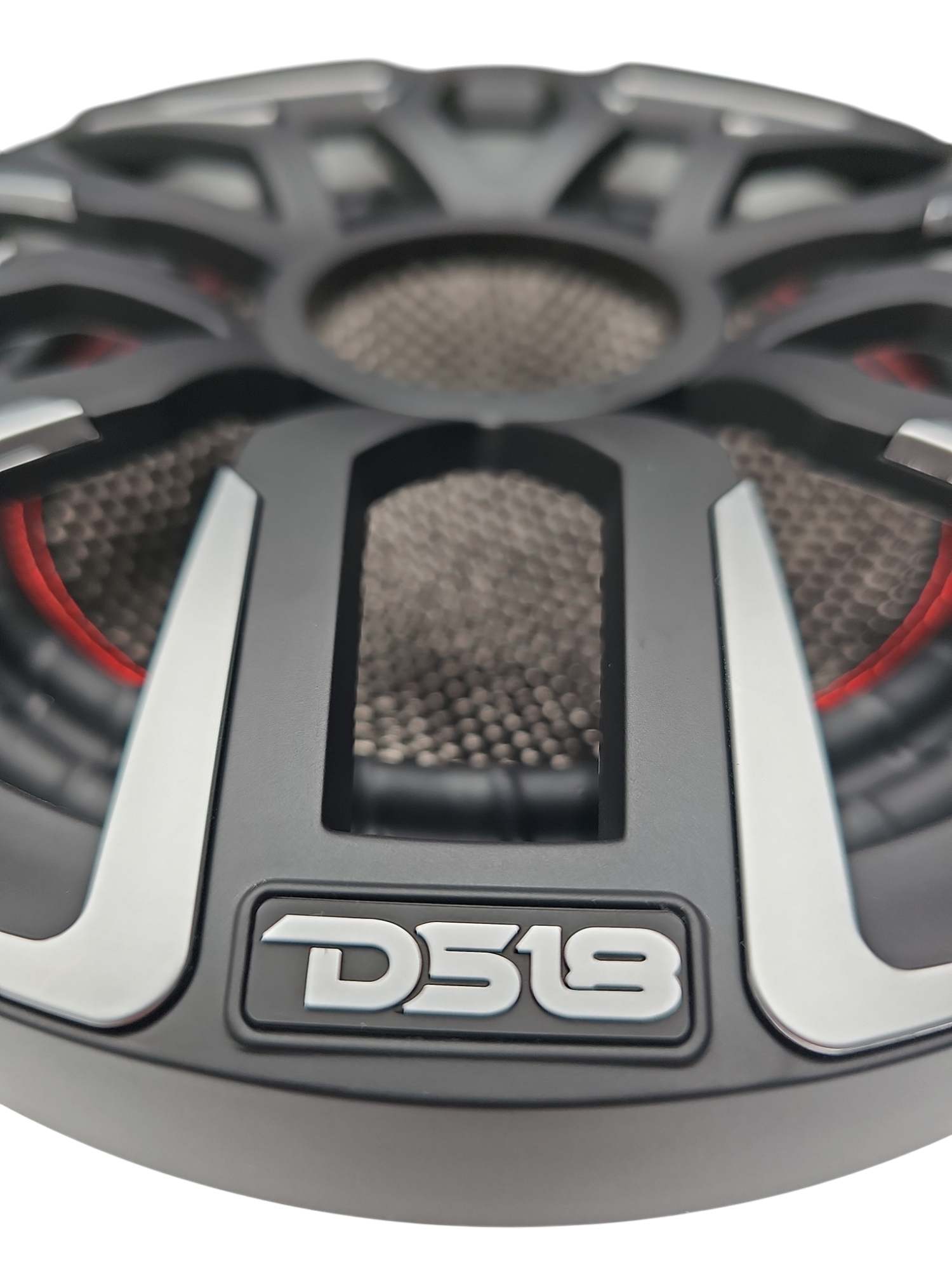 DS18 NVY 10" NEODYMIUM CARBON FIBER MARINE SUBWOOFER WITH DIGITAL LED LIGHTS 600 WATTS RMS SVC 4 OHM - BLACK