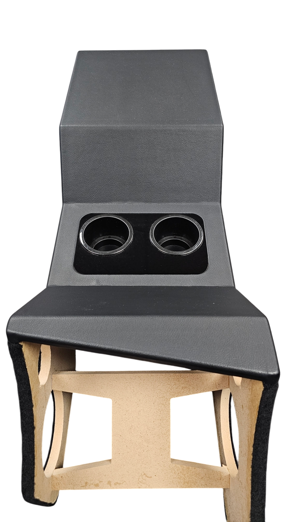 BASS-MAXX 99-06 CHEVY SILVERADO / GMC SIERRA VINYL DELUXE CENTER CONSOLE SPEAKER & SUBWOOFER ENCLOSURE - FOR (1) 10" SUBWOOFER (2) 6.5" MIDS (2) 3.5" TWEETERS