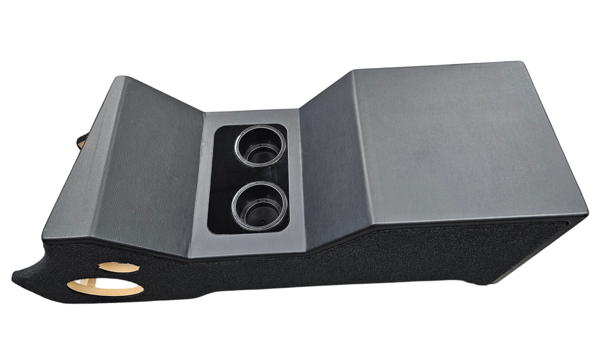 BASS-MAXX 99-06 CHEVY SILVERADO / GMC SIERRA VINYL DELUXE CENTER CONSOLE SPEAKER & SUBWOOFER ENCLOSURE - FOR (1) 10" SUBWOOFER (2) 6.5" MIDS (2) 3.5" TWEETERS