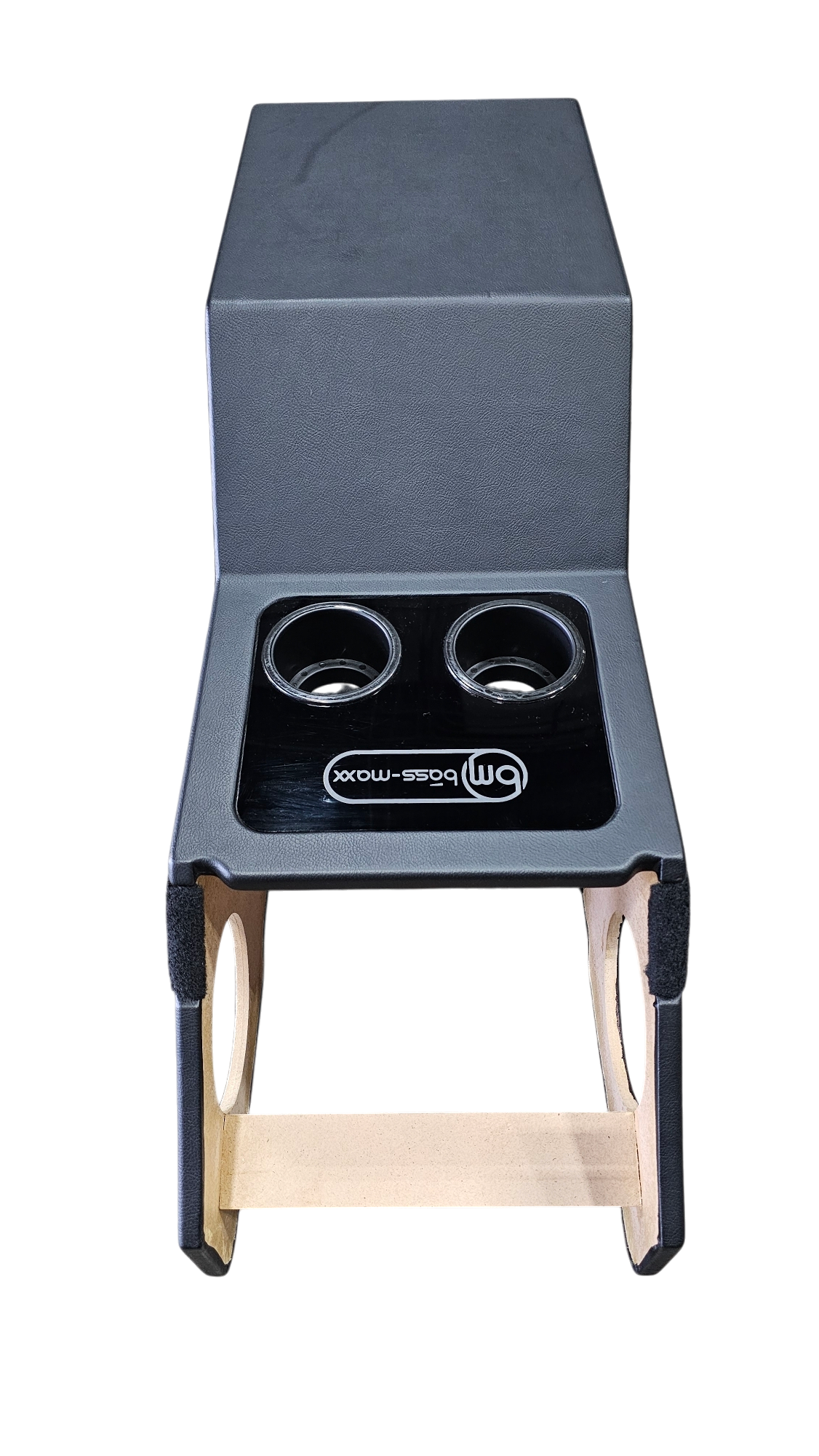 BASS-MAXX 2014-2018 CHEVY SILVERADO / GMC SIERRA VINYL DELUXE CENTER CONSOLE SPEAKER & SUBWOOFER ENCLOSURE - FOR (1) 12" SUBWOOFER (2) 6.5" MIDS (2) 1" TWEETERS