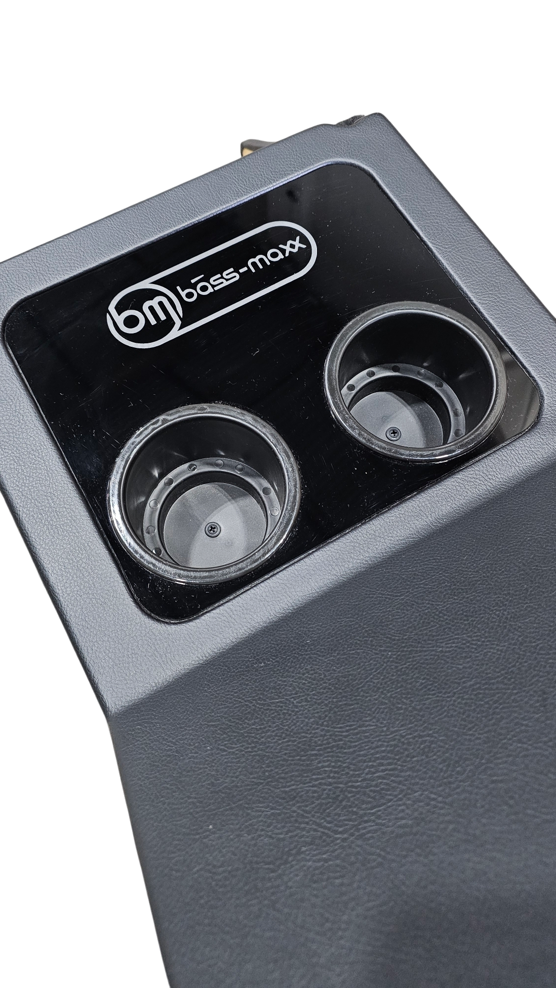 BASS-MAXX 2014-2018 CHEVY SILVERADO / GMC SIERRA VINYL DELUXE CENTER CONSOLE SPEAKER & SUBWOOFER ENCLOSURE - FOR (1) 12" SUBWOOFER (2) 6.5" MIDS (2) 1" TWEETERS