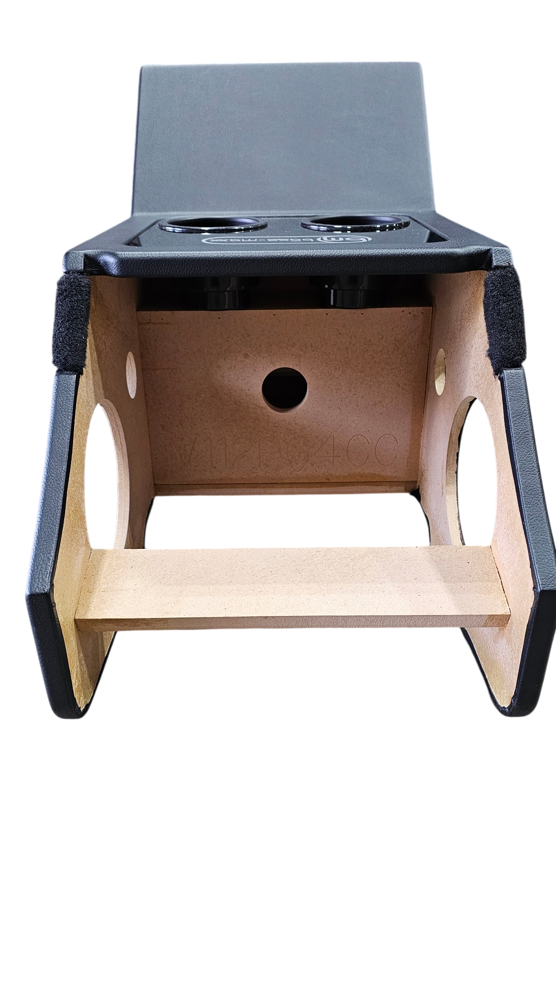 BASS-MAXX 2014-2018 CHEVY SILVERADO / GMC SIERRA VINYL DELUXE CENTER CONSOLE SPEAKER & SUBWOOFER ENCLOSURE - FOR (1) 12" SUBWOOFER (2) 6.5" MIDS (2) 1" TWEETERS