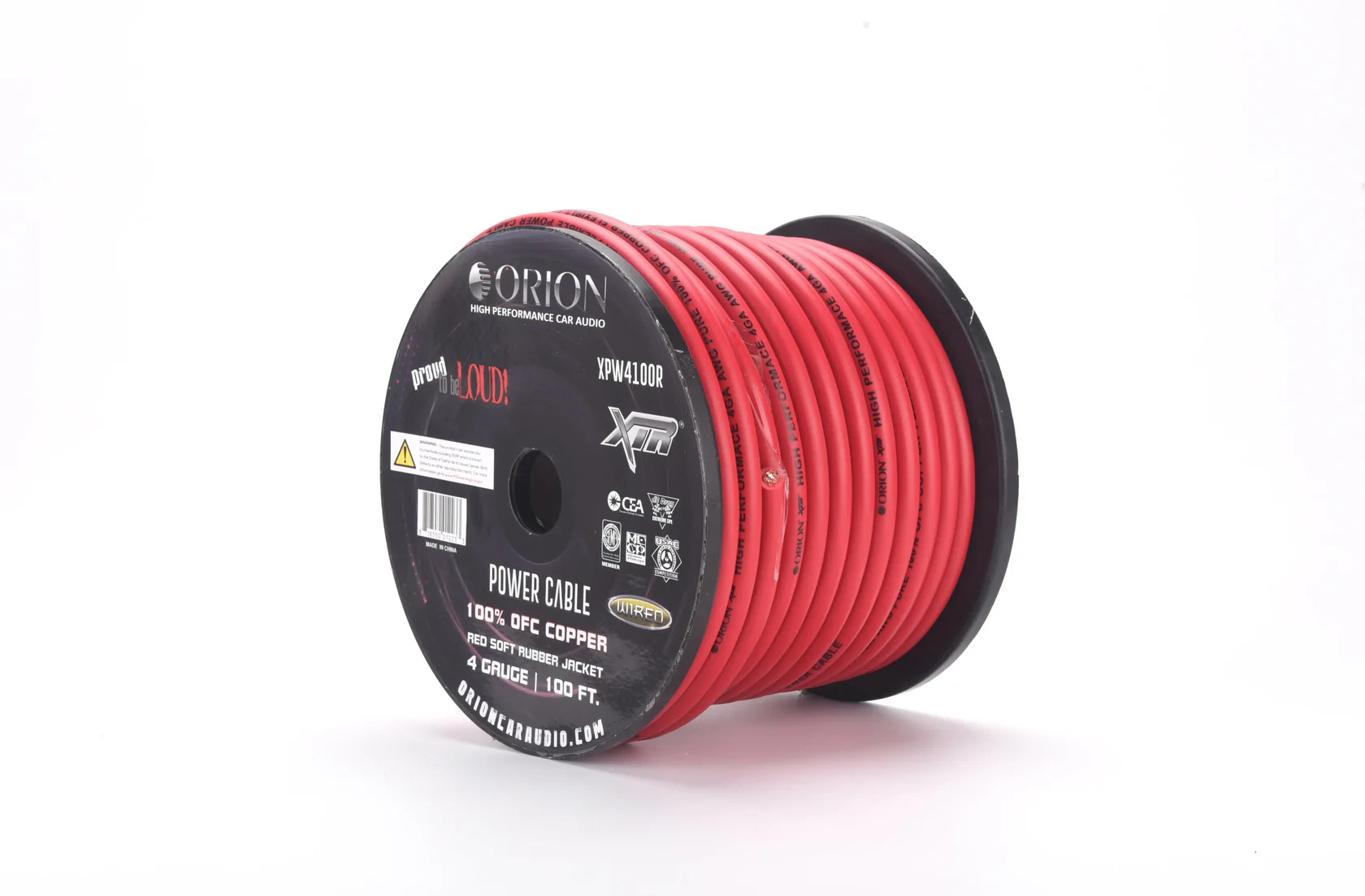 ORION 4-GAUGE 100% OFC100FT WIRE ROLL - RED ORION 4-GAUGE 100% OFC100FT WIRE ROLL - RED