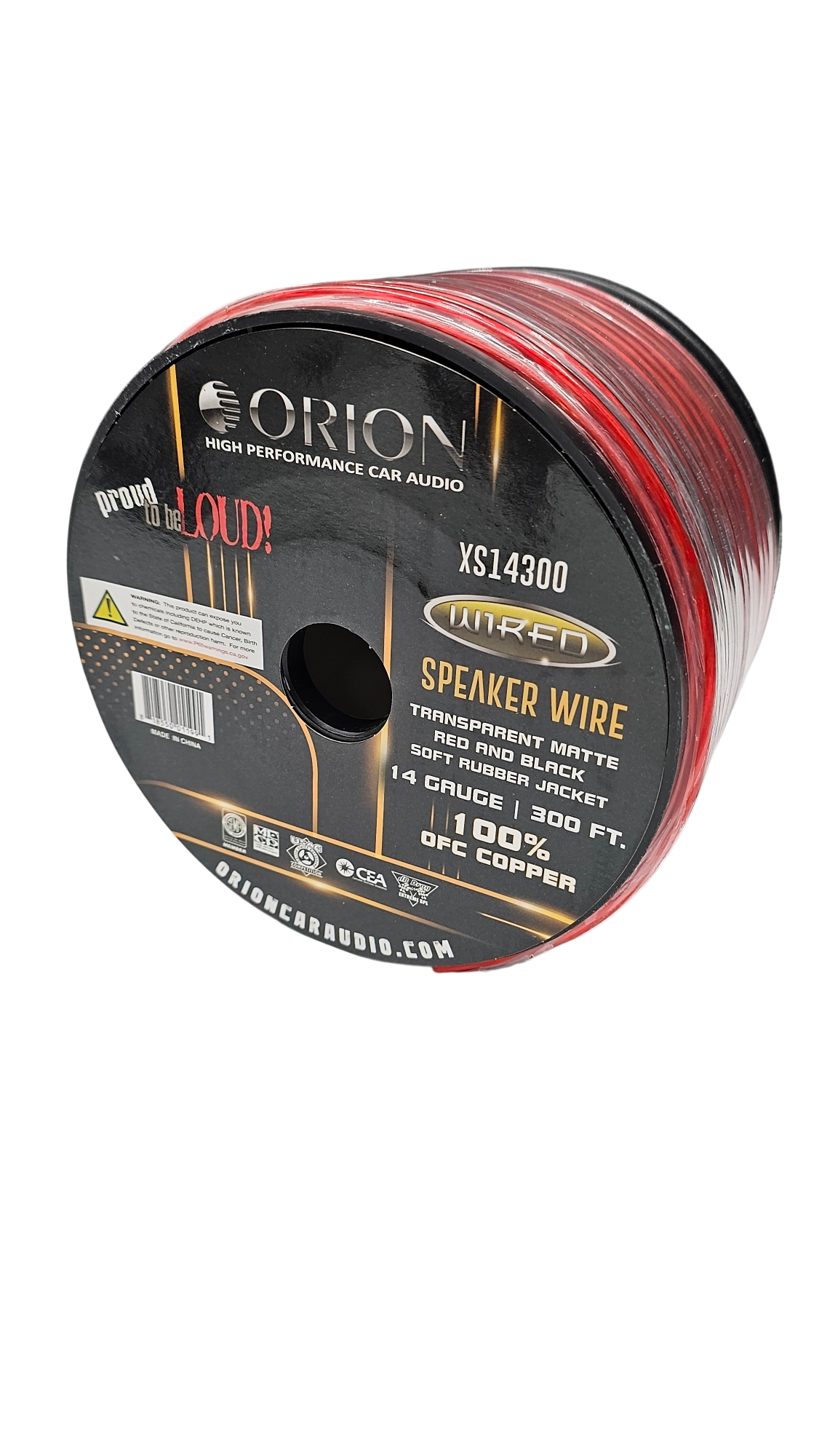 ORION 14-GAUGE 100% OFC 300FT SPEAKER WIRE ROLL