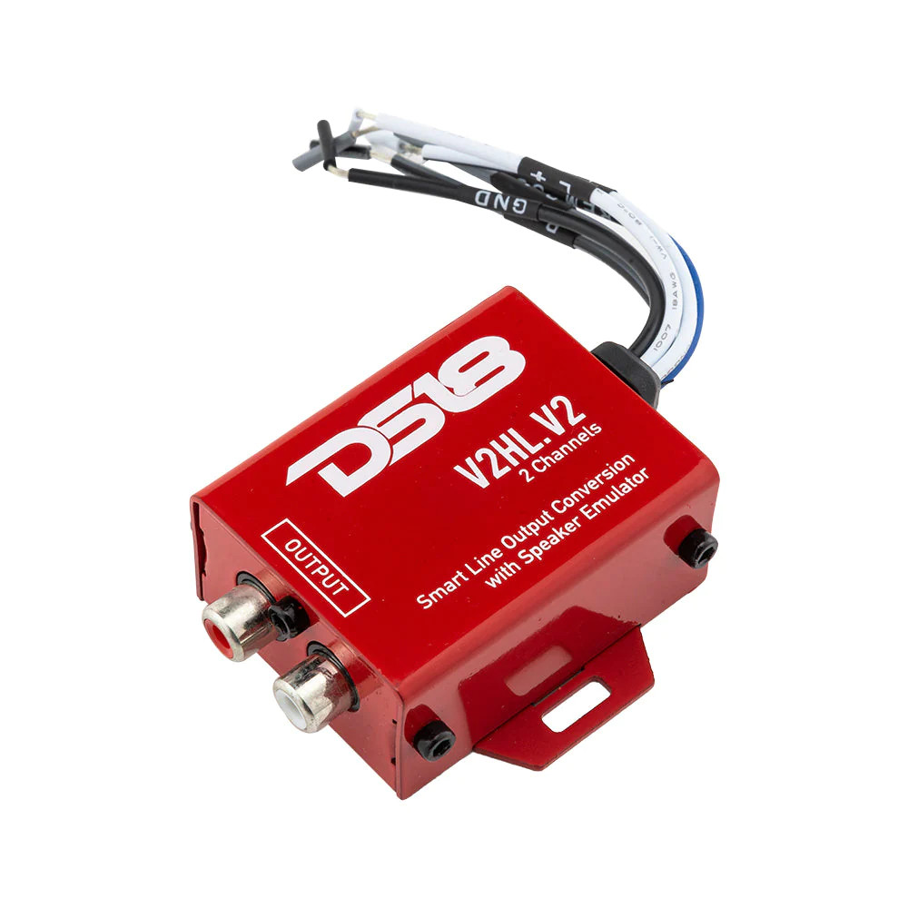 DS18 SMART HI/LO CONVERTER WITH REMOTE TURN ON & BUILT IN LOAD SIMULATOR FOR OEM AMPLIFIER TURN ON.