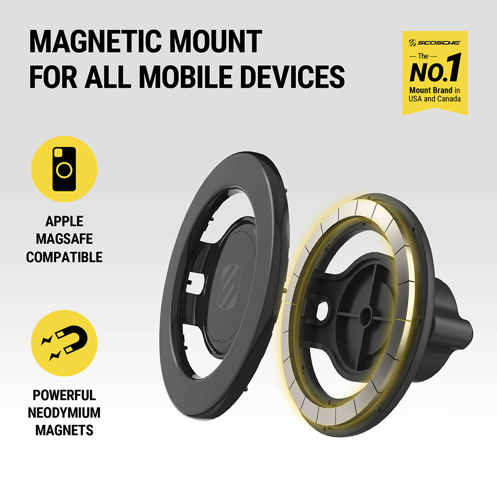 SCOSCHE MagicMount Select MS CupMagSafe® Compatible Magnetic Phone Mount for Cup Holders SCOSCHE MagicMount Select MS CupMagSafe® Compatible Magnetic Phone Mount for Cup Holders